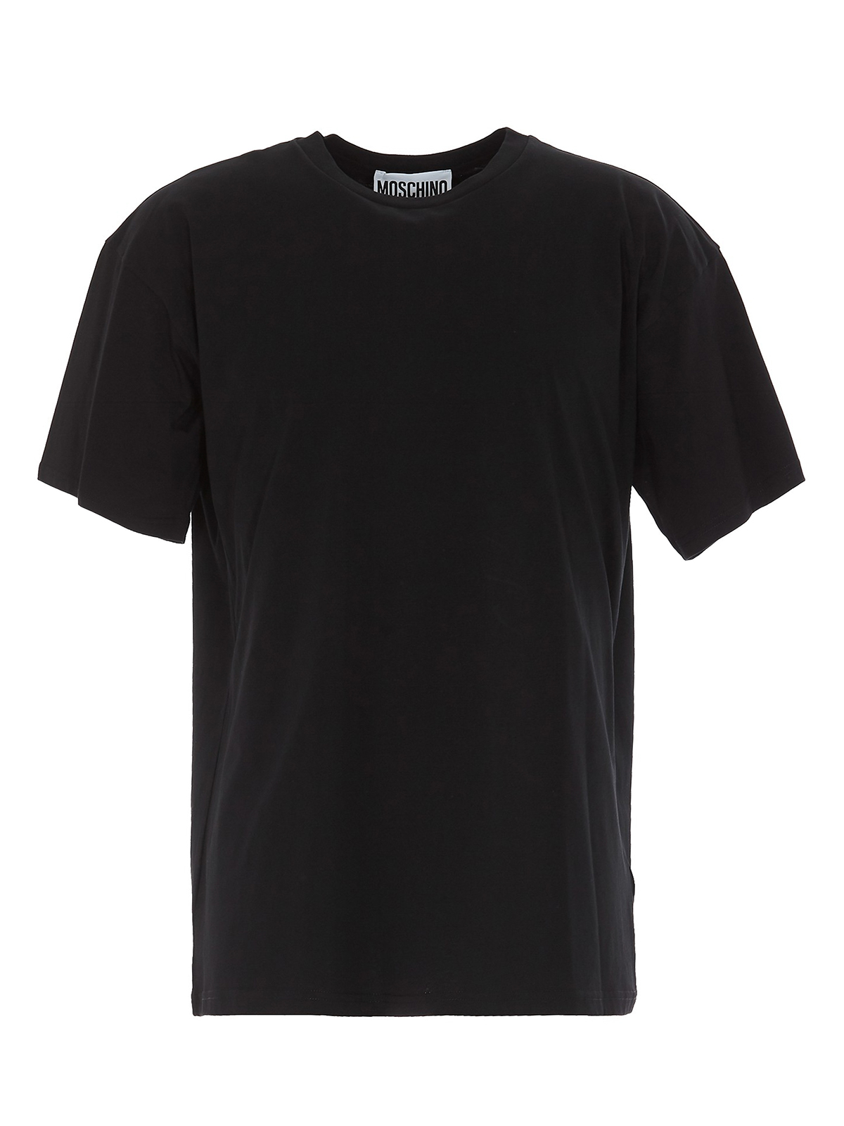 Moschino Back Maxi Logo Print T-shirt In Negro