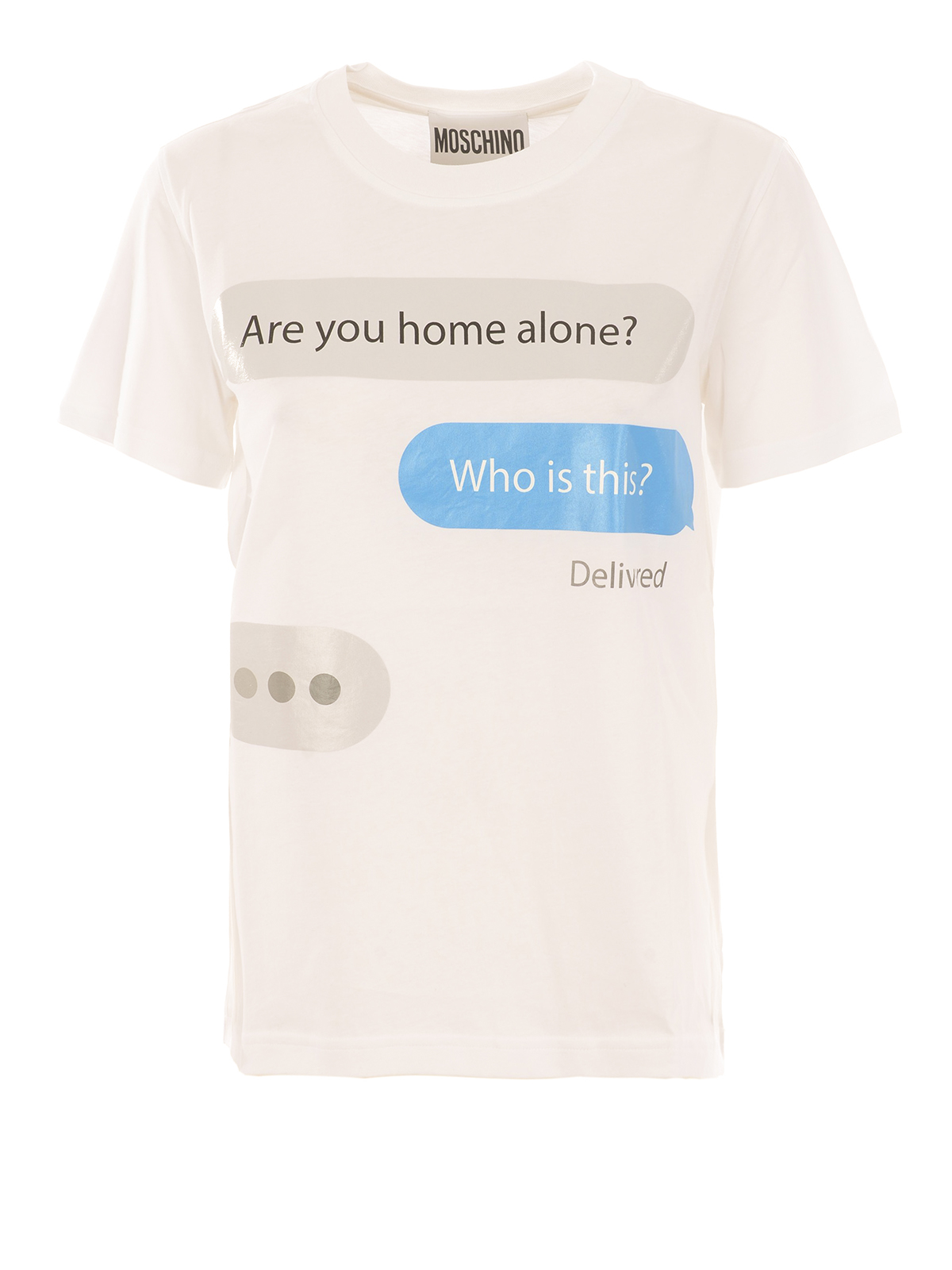 Moschino Chat Print T-shirt In White