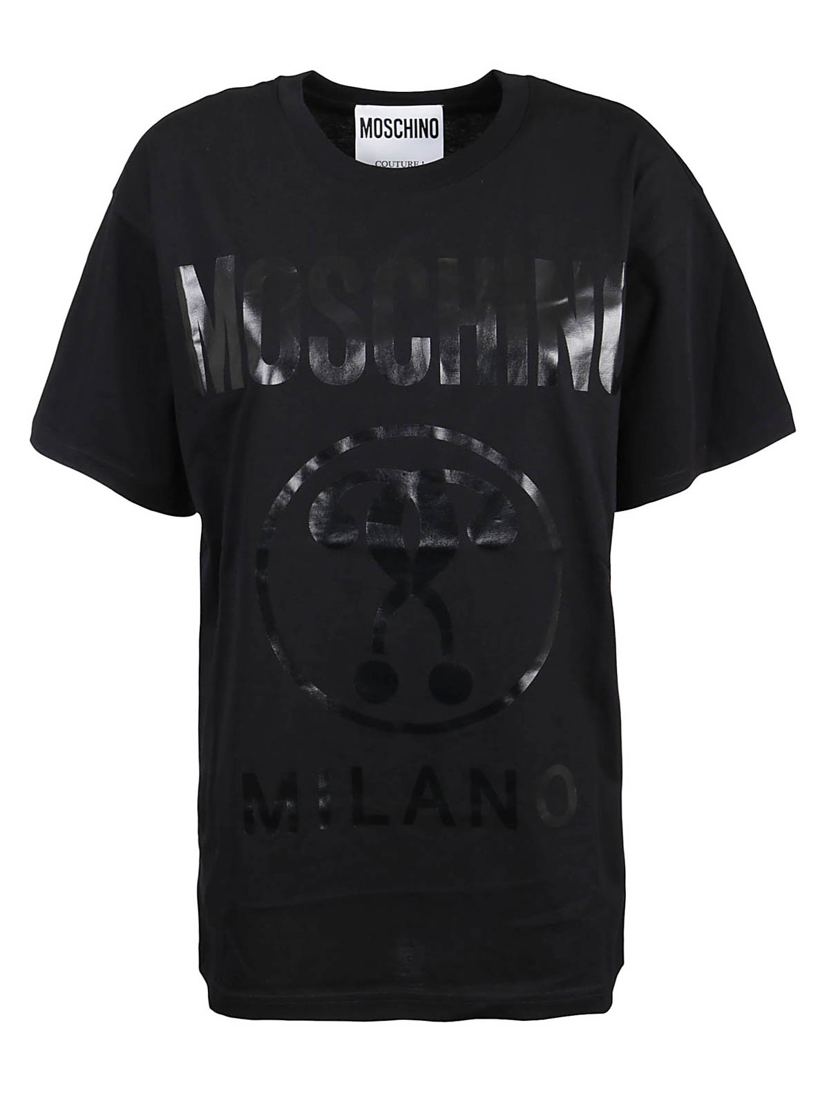 Moschino Double Question Mark T-shirt - Black | 071405401555