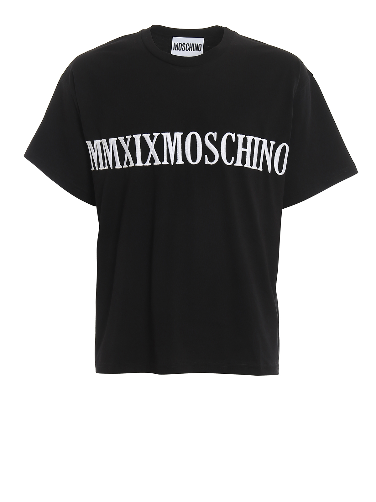 Moschino Logo Embroidery Black Tee
