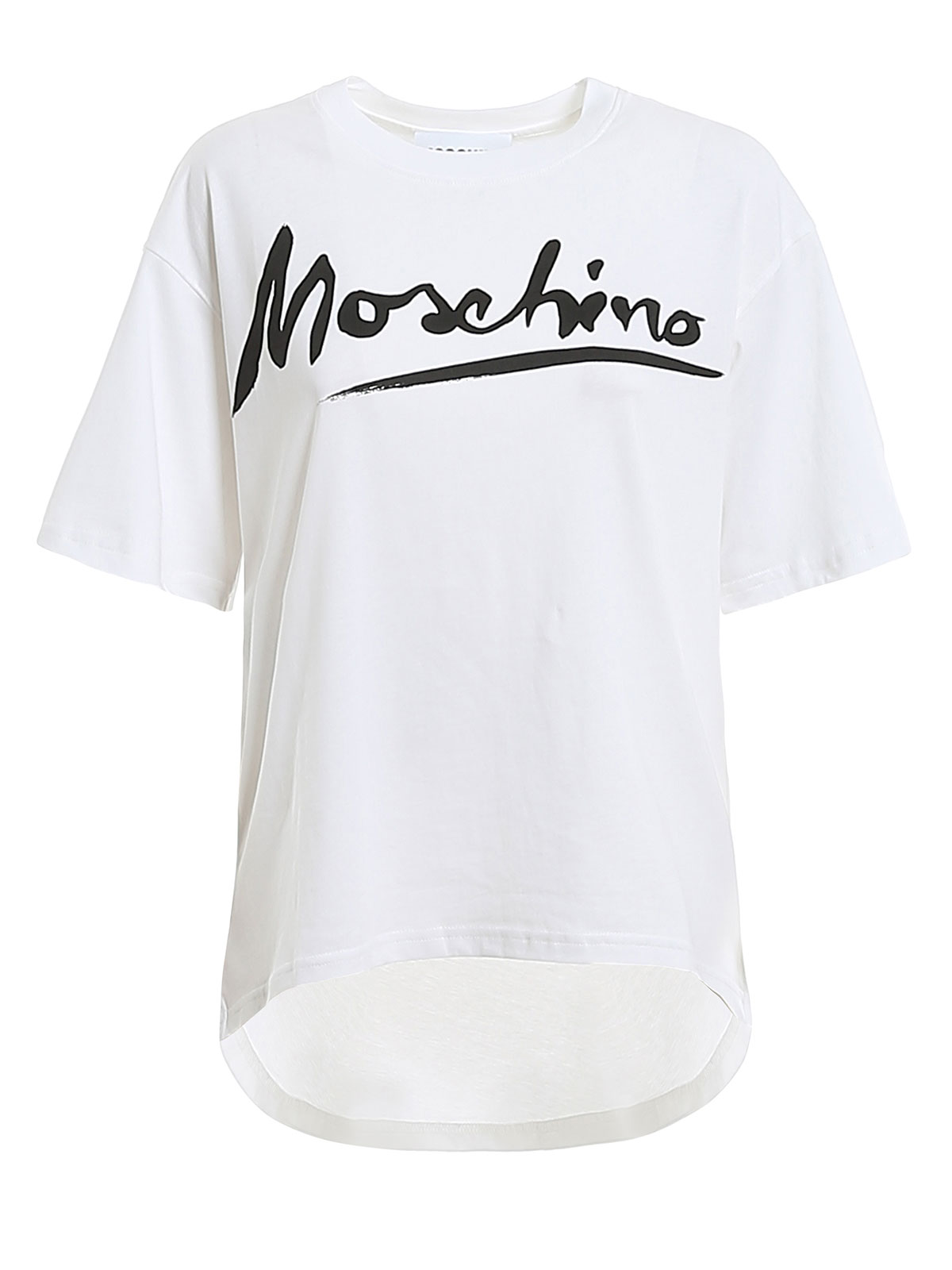 Moschino Printed Logo Oversized T-shirt In White