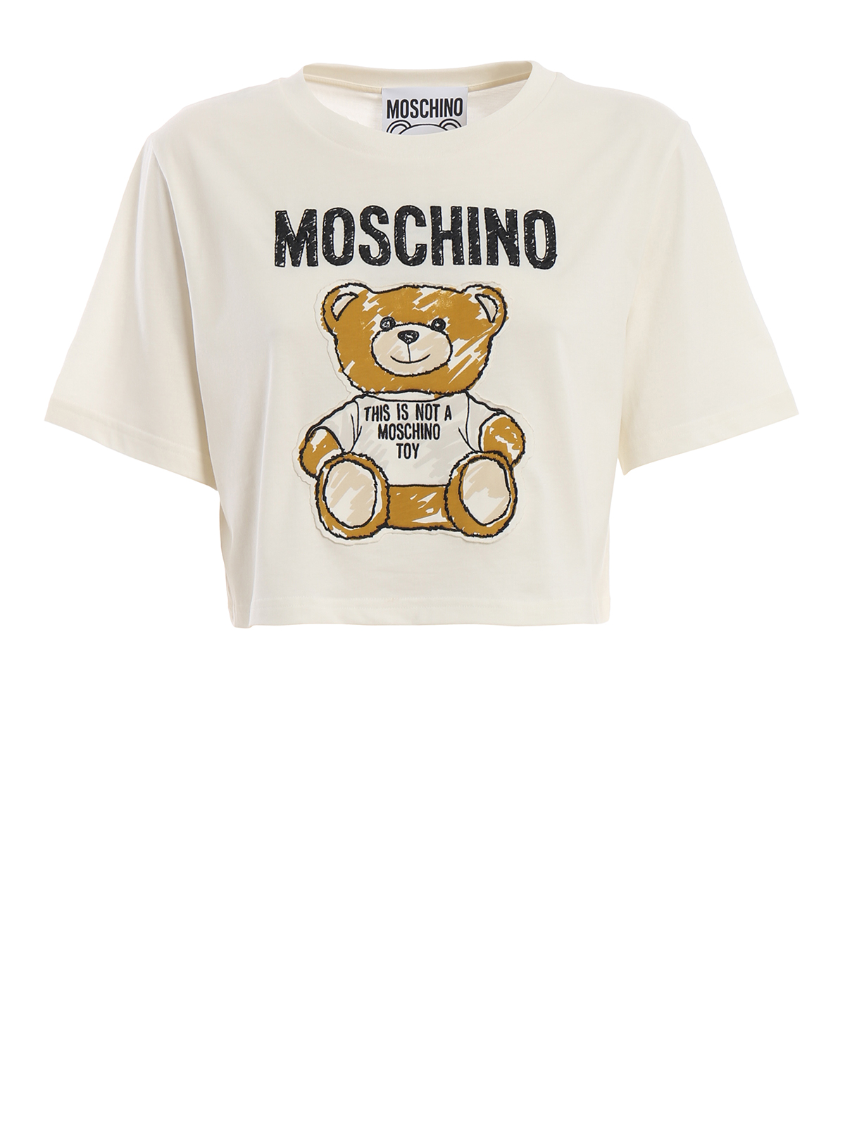 【送料&関税込】Moschino Cropped T-shirt Moschino Teddy Cotton T-Shirt | Saks Fifth Avenue
