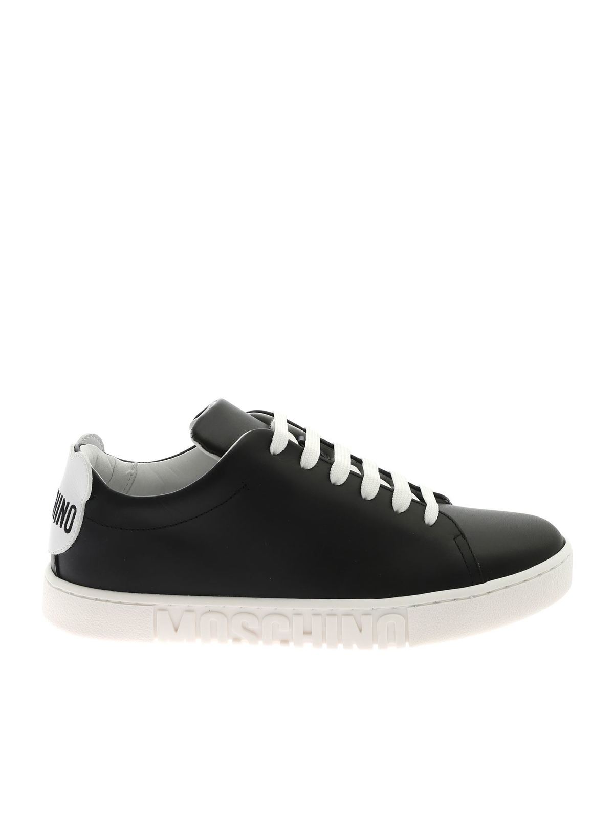 Moschino Teddy Patch Sneakers In Negro