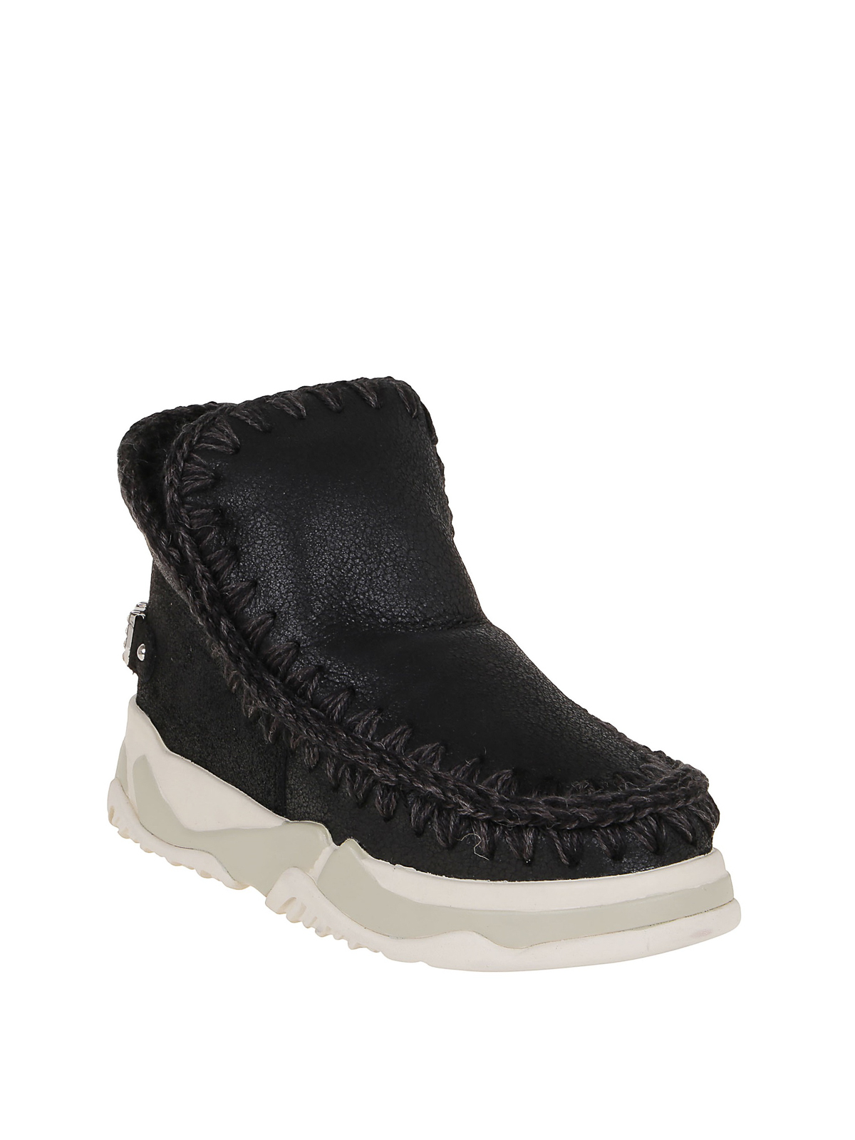 Mou Boots  Eskimo Trainer In Nubuck In Black