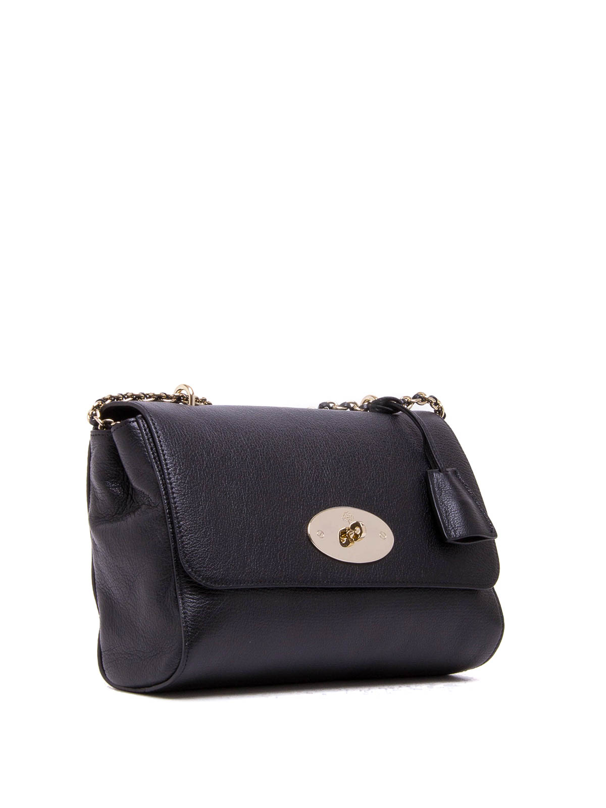Shop Mulberry Medium Lily Goat Leather Bag In Black