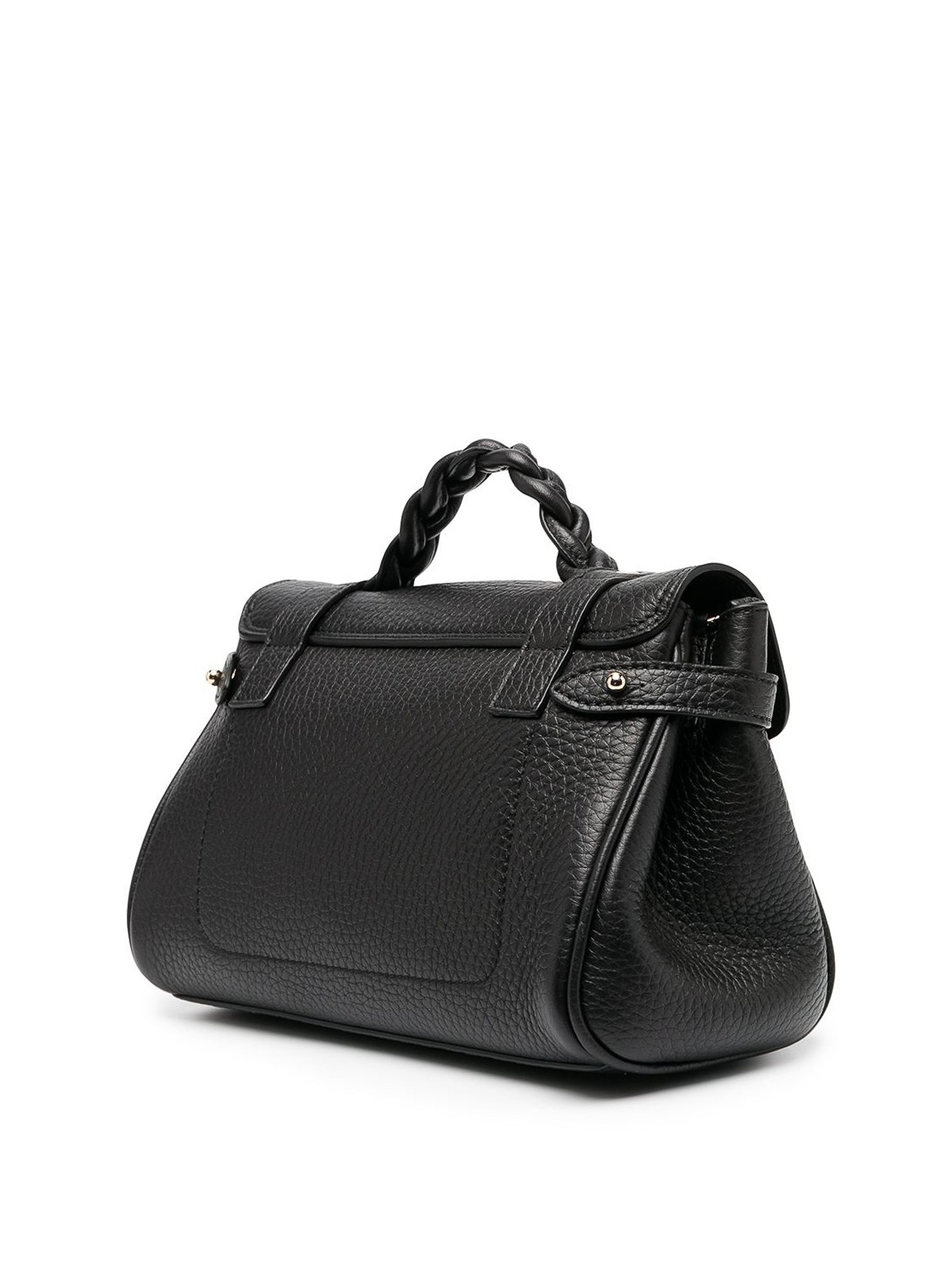Shop Mulberry Alexa Mini Grainy Leather Bag In Black