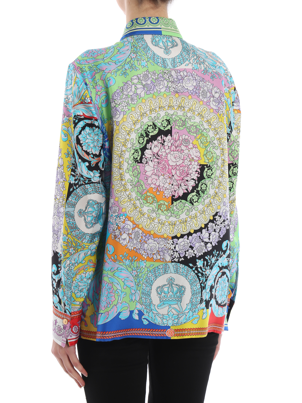 Printed Silk Shirt in Multicoloured - Versace