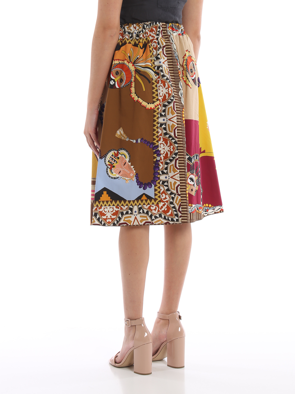 Etro Multicolour patterned pure cotton skirt - Women