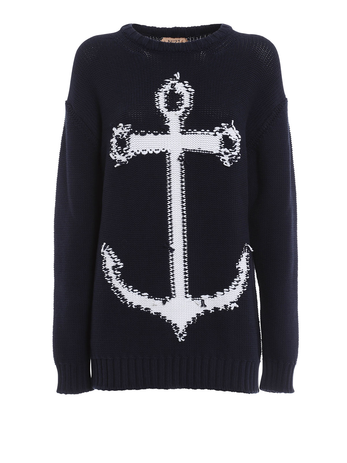 Crew necks N°21 - Anchor detailed sweater - A01075230001