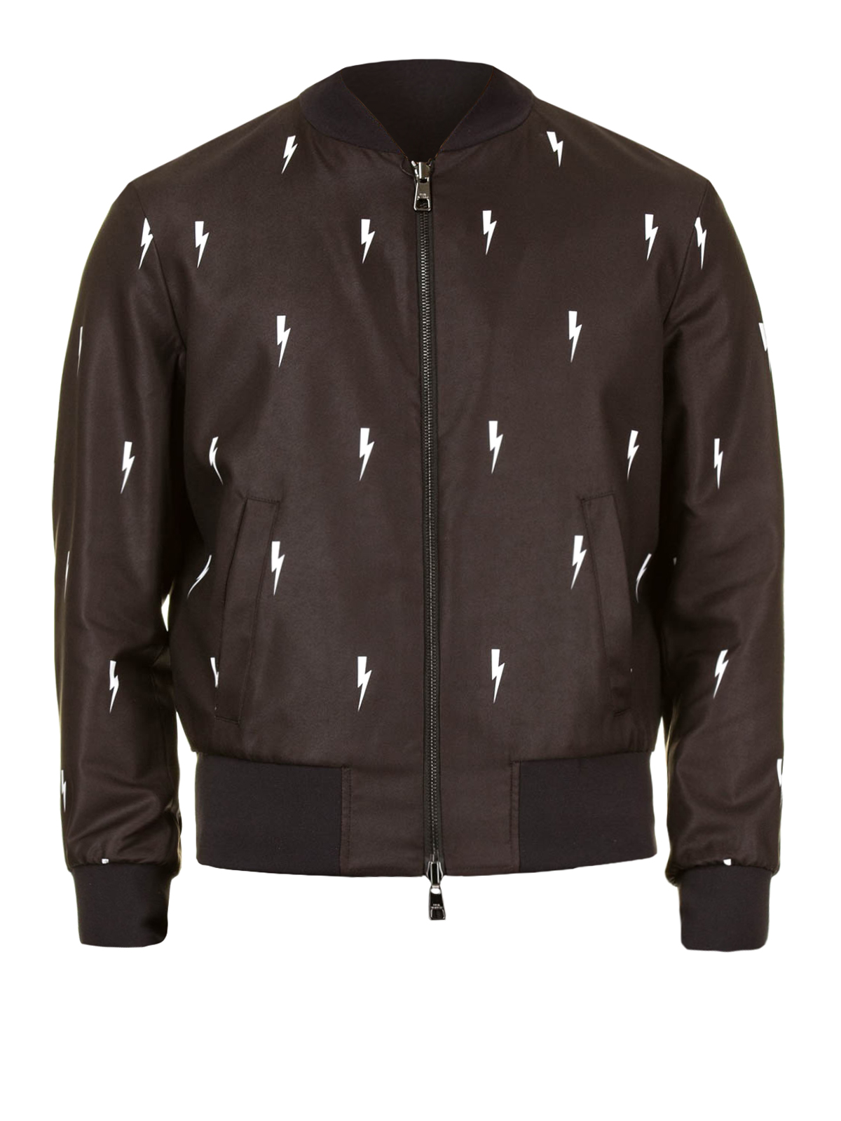 Neil Barrett Reversible black tech fabric bomber jacket