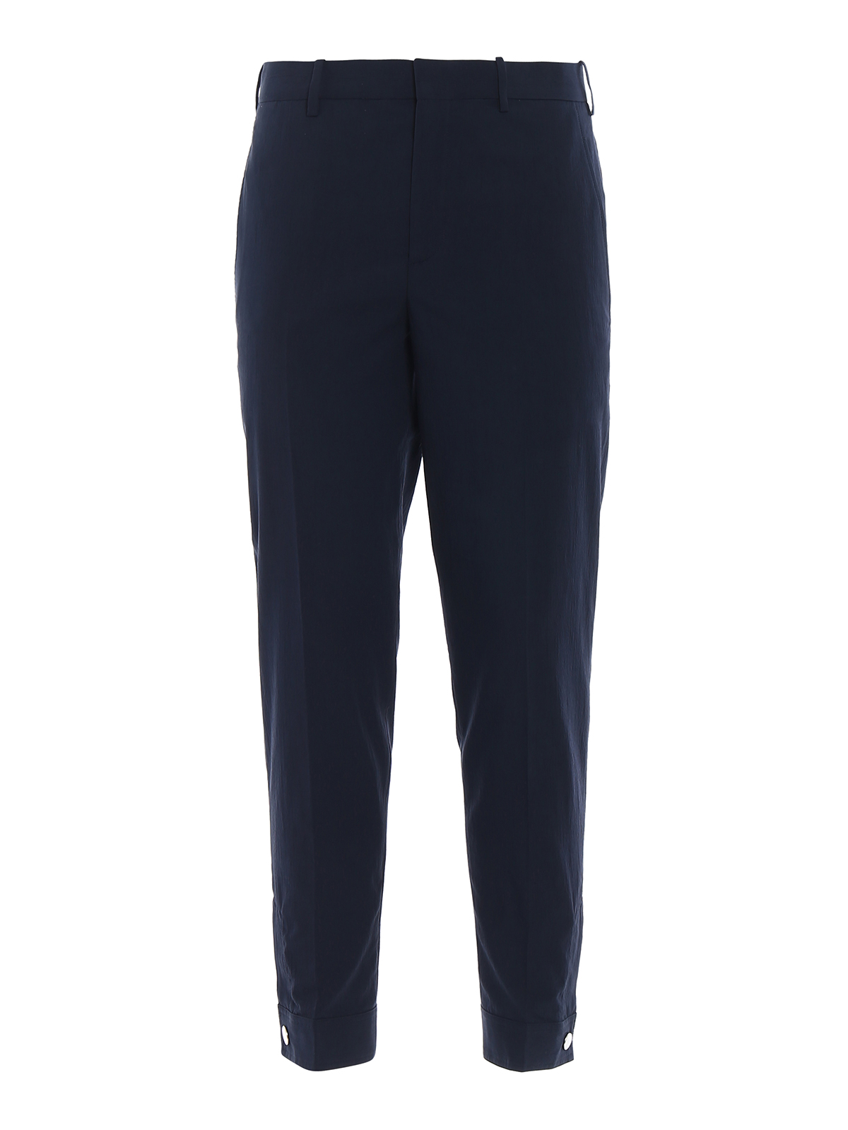 Neil Barrett Skinny Fit Tapered Casual Trousers In Azul Oscuro