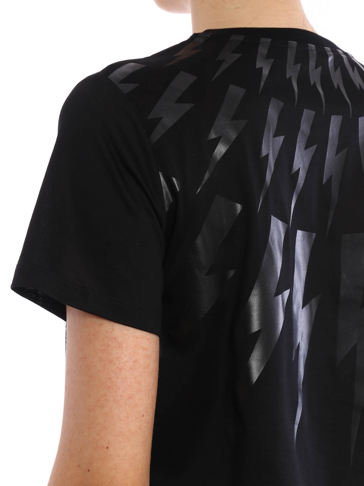 Neil Barrett Flash print T-shirt - Black - Women|NJT19OA501S01