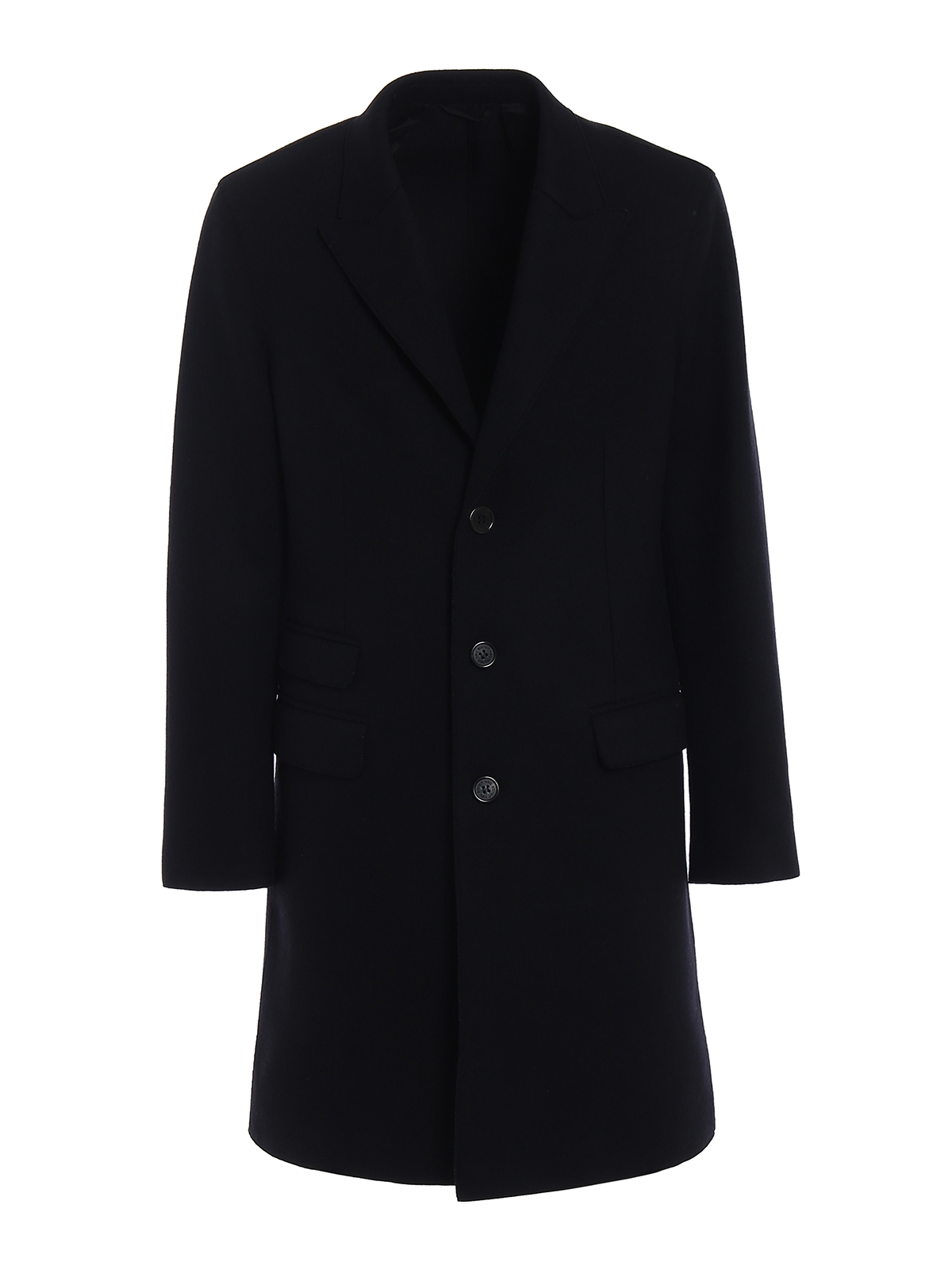 Shop Neil Barrett Skinny Fit Wool Blend Coat In Negro