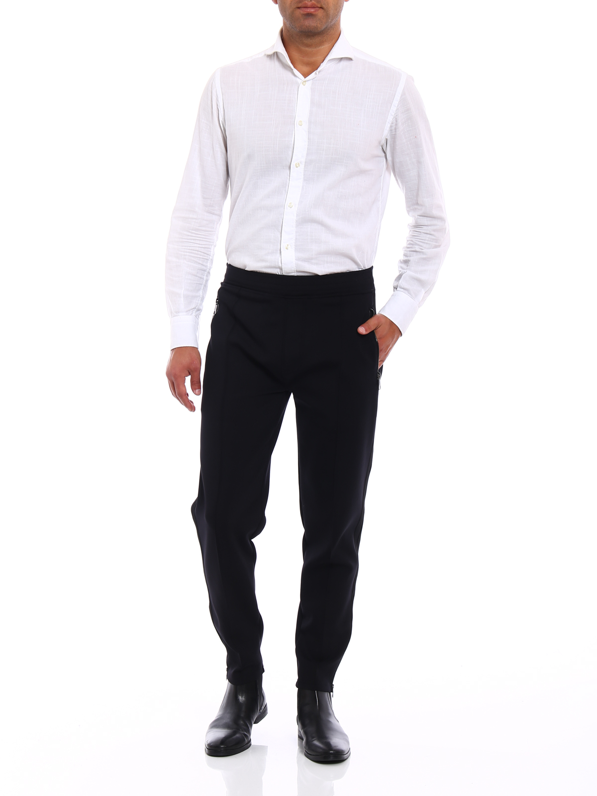Casual trousers Neil Barrett - Techno jersey super skinny trousers