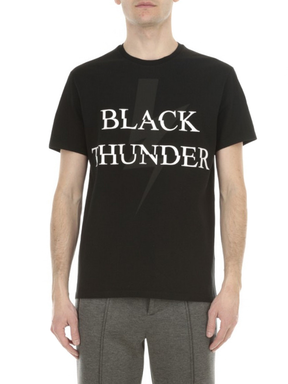 Neil Barrett Black Thunder print T-shirt - Black