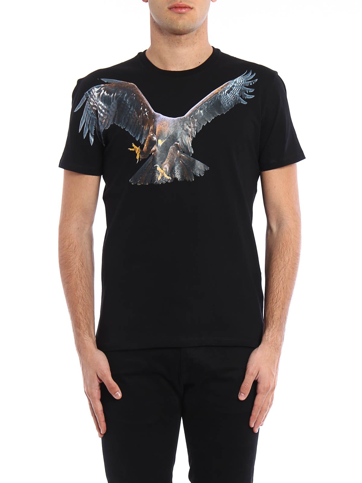 Neil Barrett Eagle print T-shirt - Black - Men | BJT167SB554S01 Neil Barrett Eagle print T-shirt - Black - Men | BJT167SB554S01