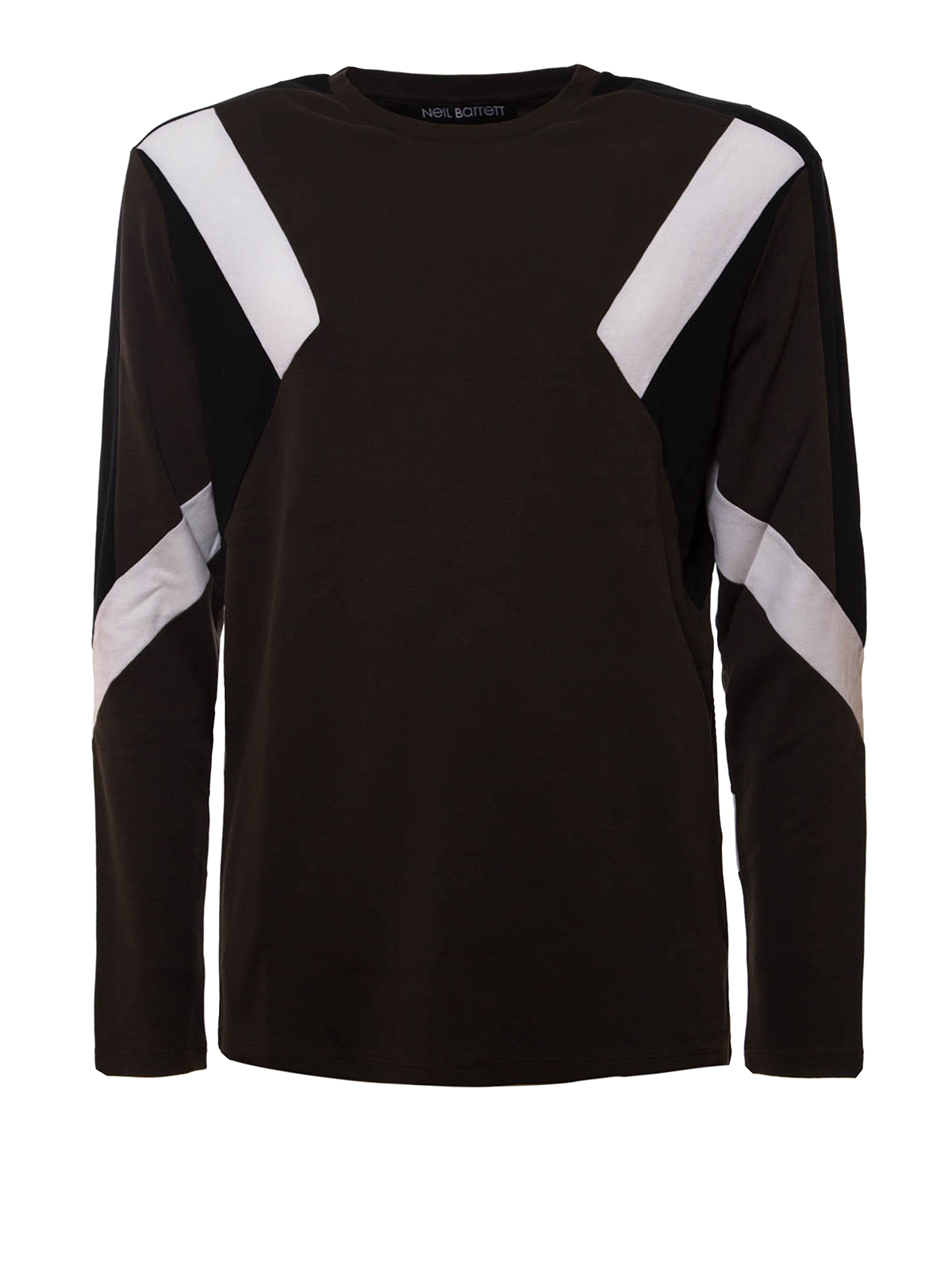 Neil Barrett Colour block long sleeved T-shirt|BJT162VB530C1592