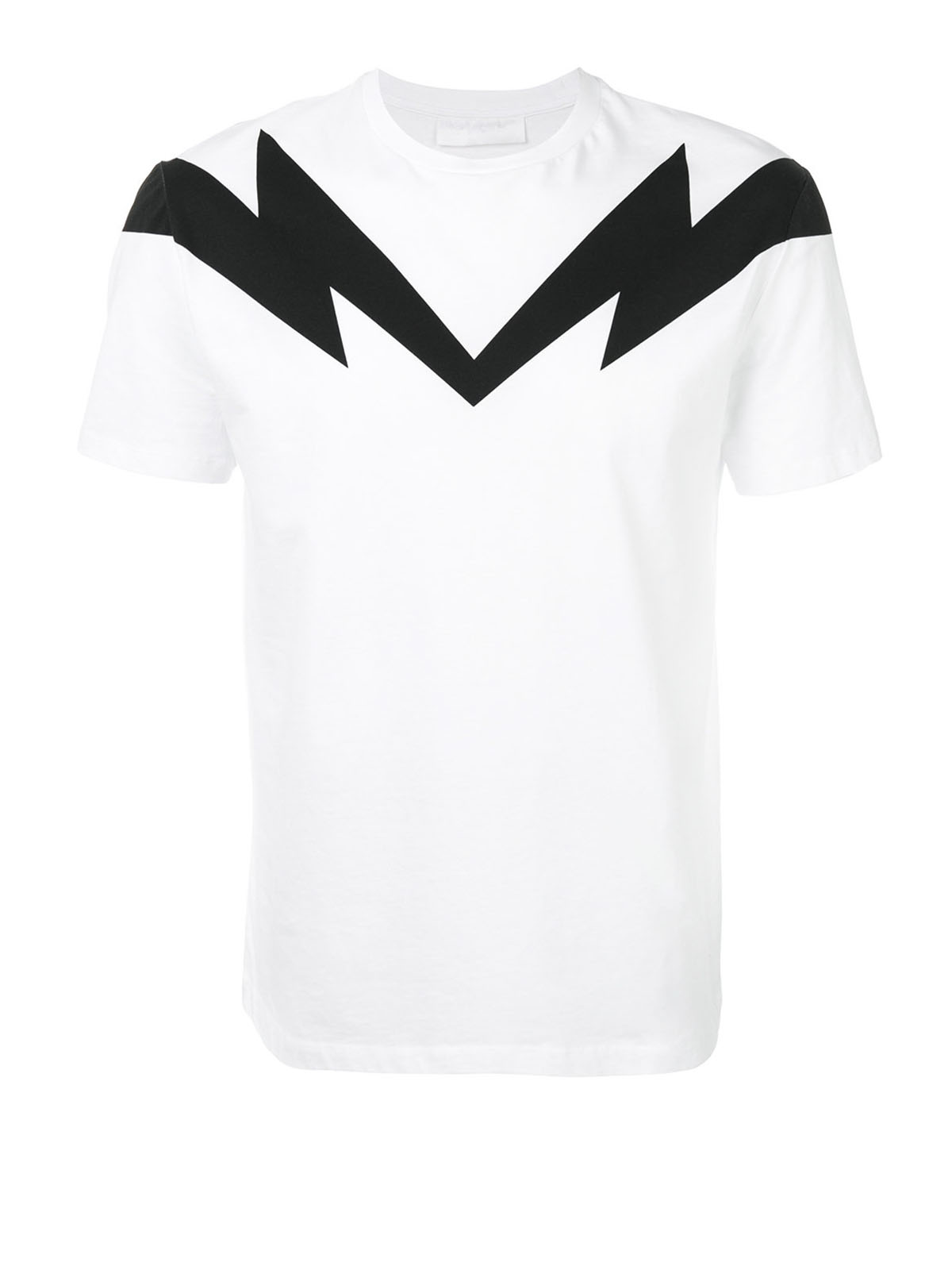Neil Barrett Contrasting lightning print T-shirt|PBJT267DF509S526