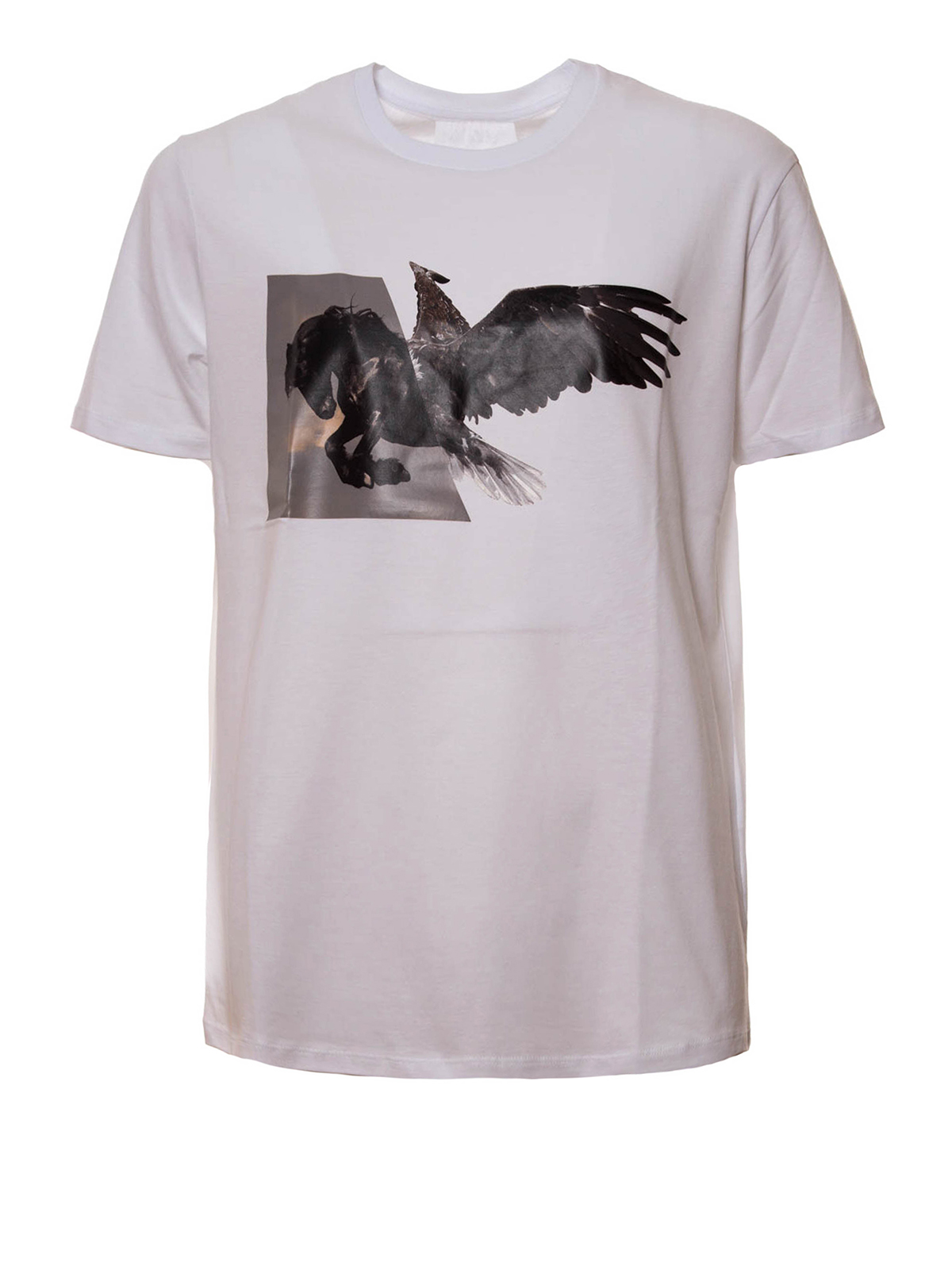 Kamp Normalisering Penneven T-shirts Neil Barrett - Horse Eagle print T-shirt - BJT171IB545S03
