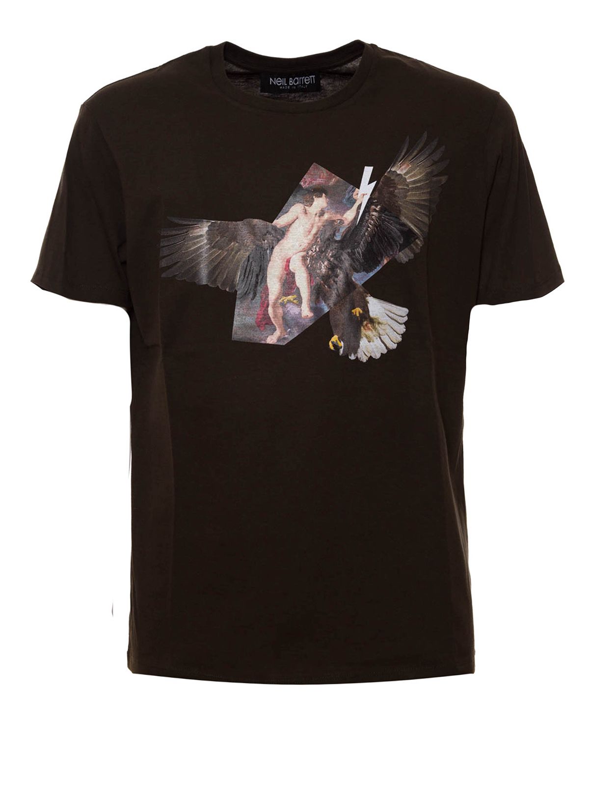 ★NeIL Barrett★ピアスポロTシャツ Neil Barrett Ruben's Eagle printed T-shirt - Men