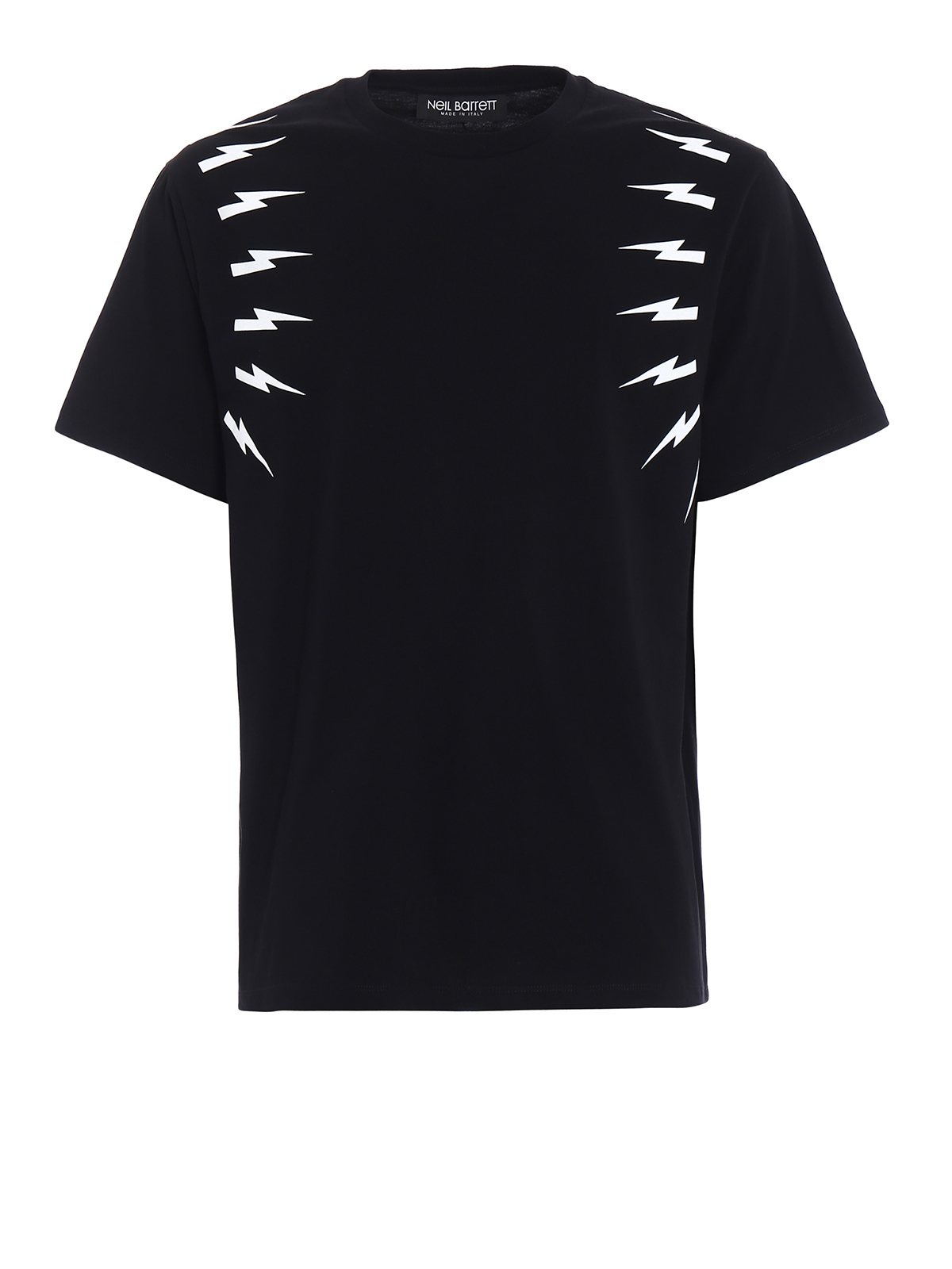 Neil Barrett Thunderbolt fans black over Tee|PBJT362AG557S524