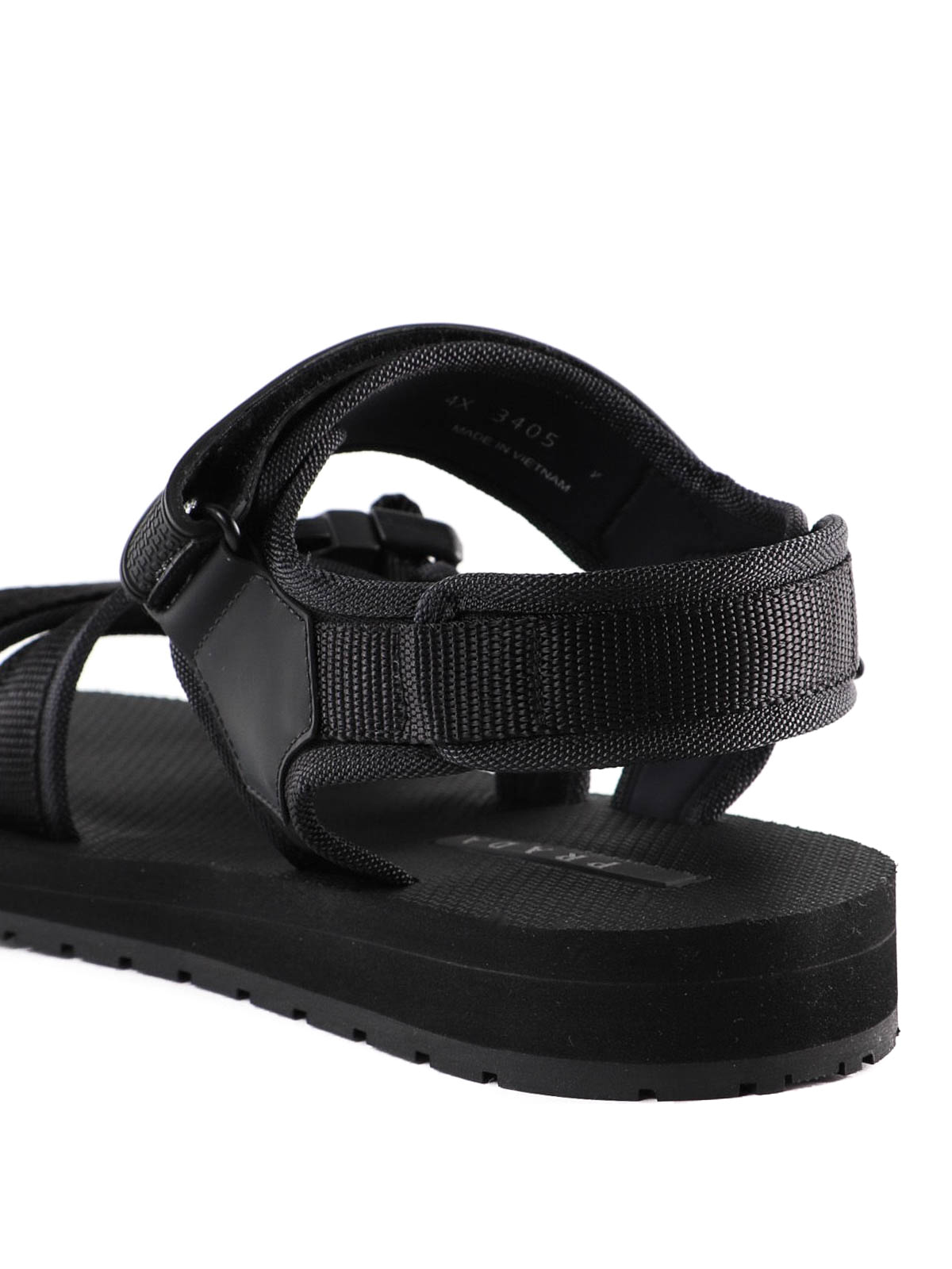 Geheugen Sociologie Geelachtig Sandals Prada - Nomad strappy flat sandals - 4X3405OQ6002
