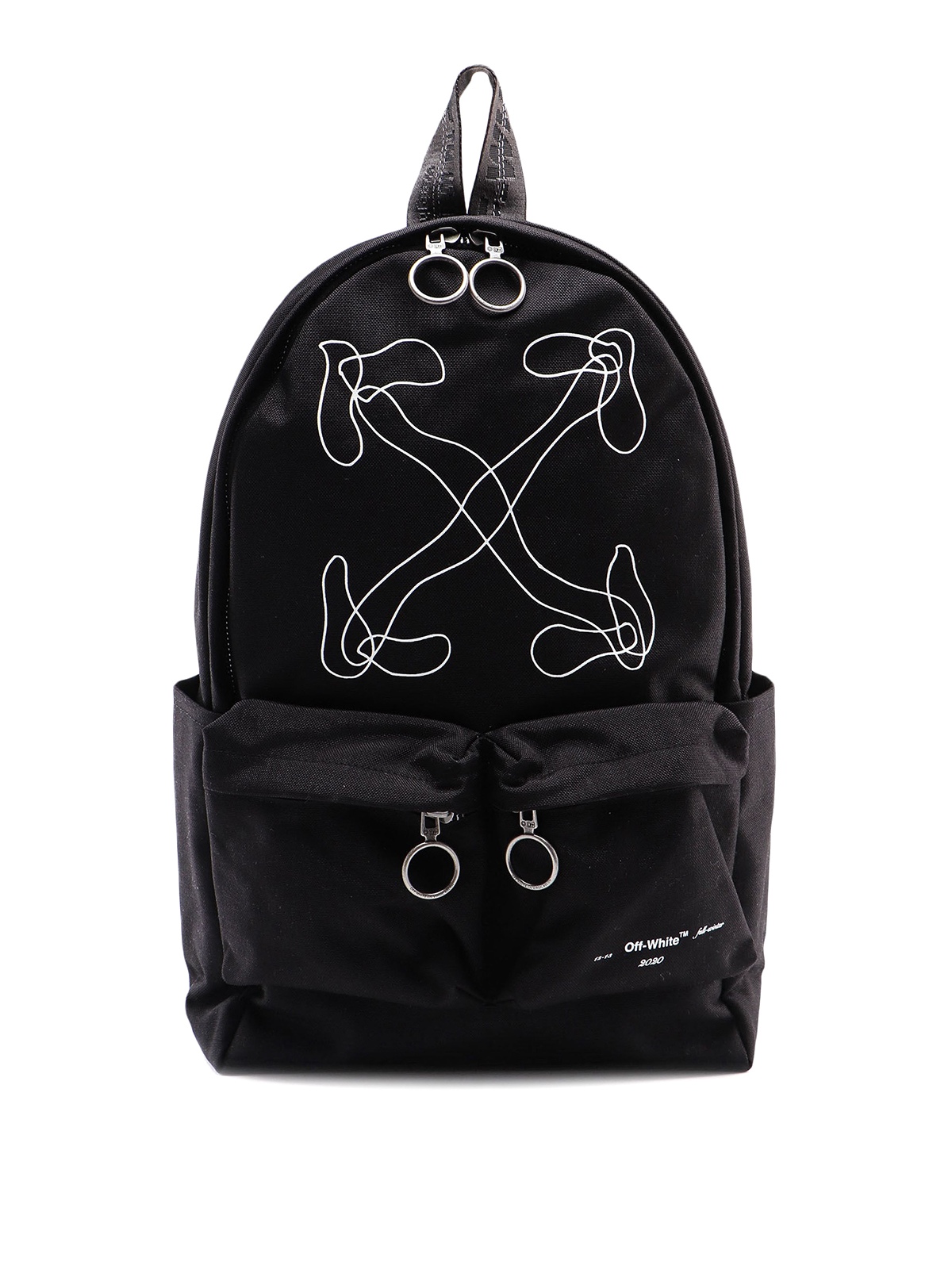 OFF-WHITE Abstract Arrows Backpack in Black & White