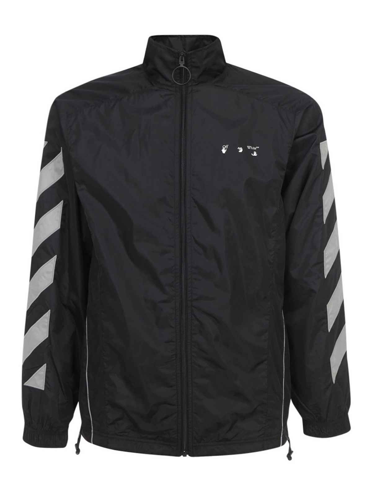 Logo print waterproof jacket