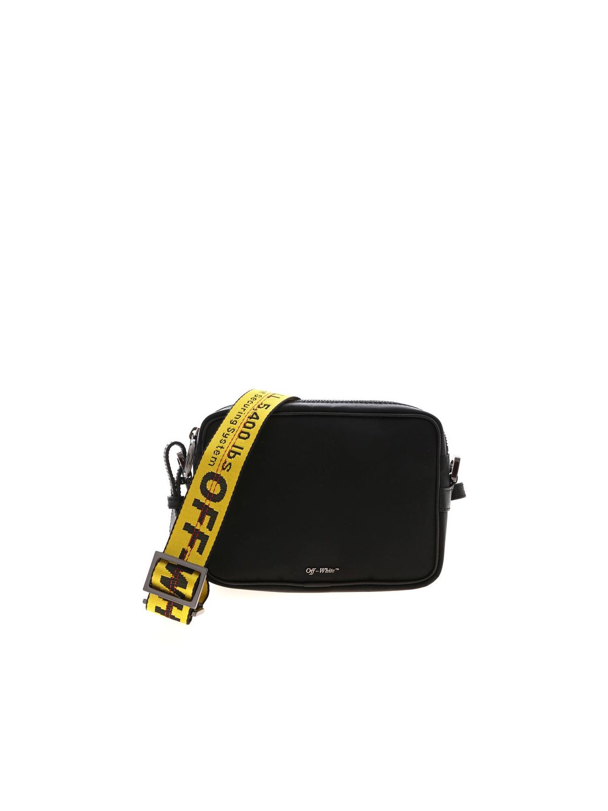 Cross body bags Off-White - Bag in black with Industrial shoulder strap -  OMNA049R20E480011000