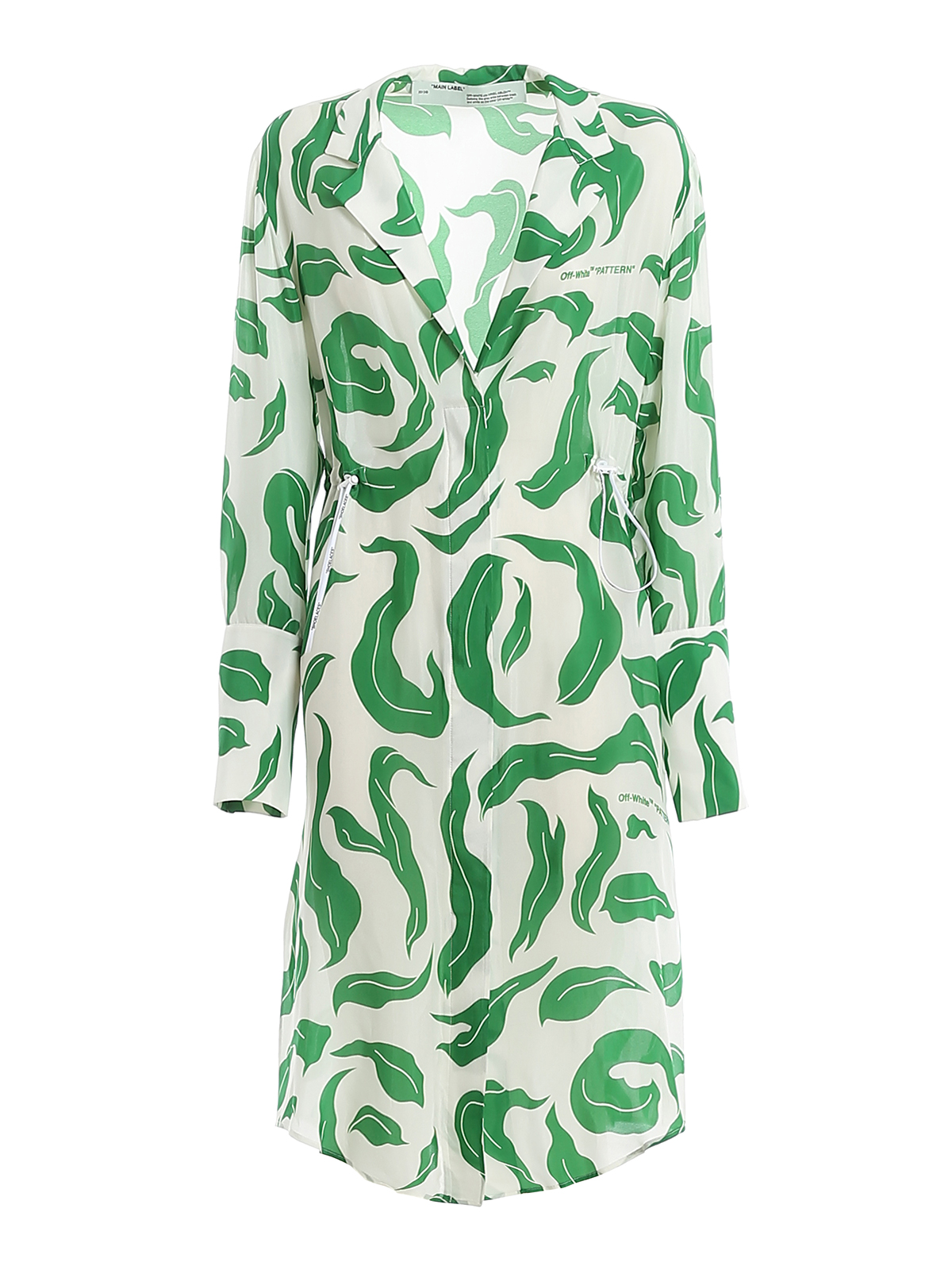 green leaf print shirt dress Green leaves organic hand print shirt dress ml
