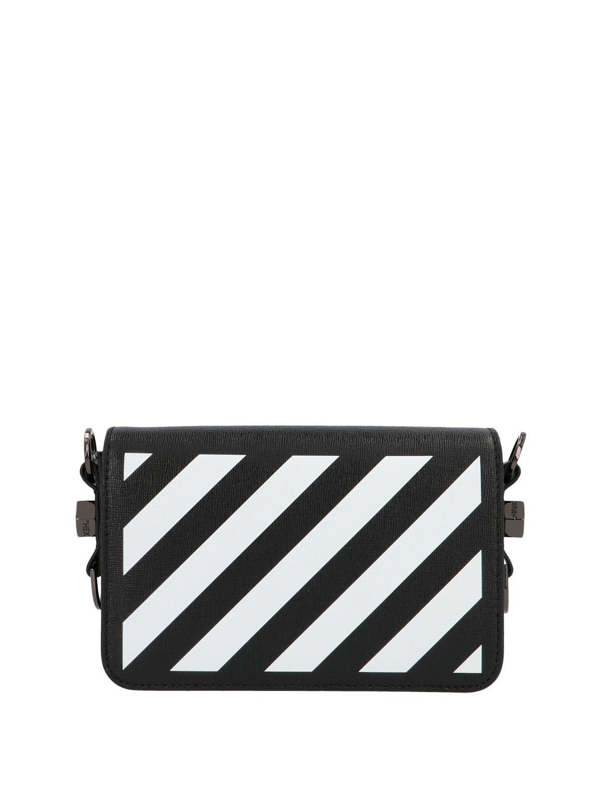 Off white black sale mini diagonal flap bag