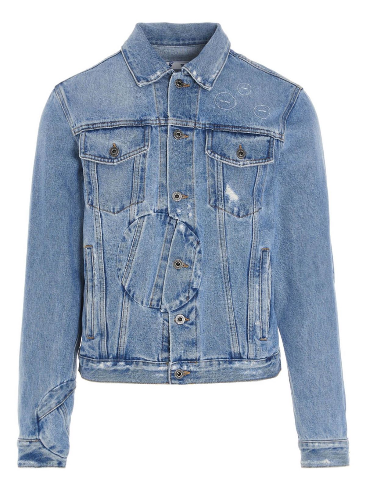 Veste jeans off discount white