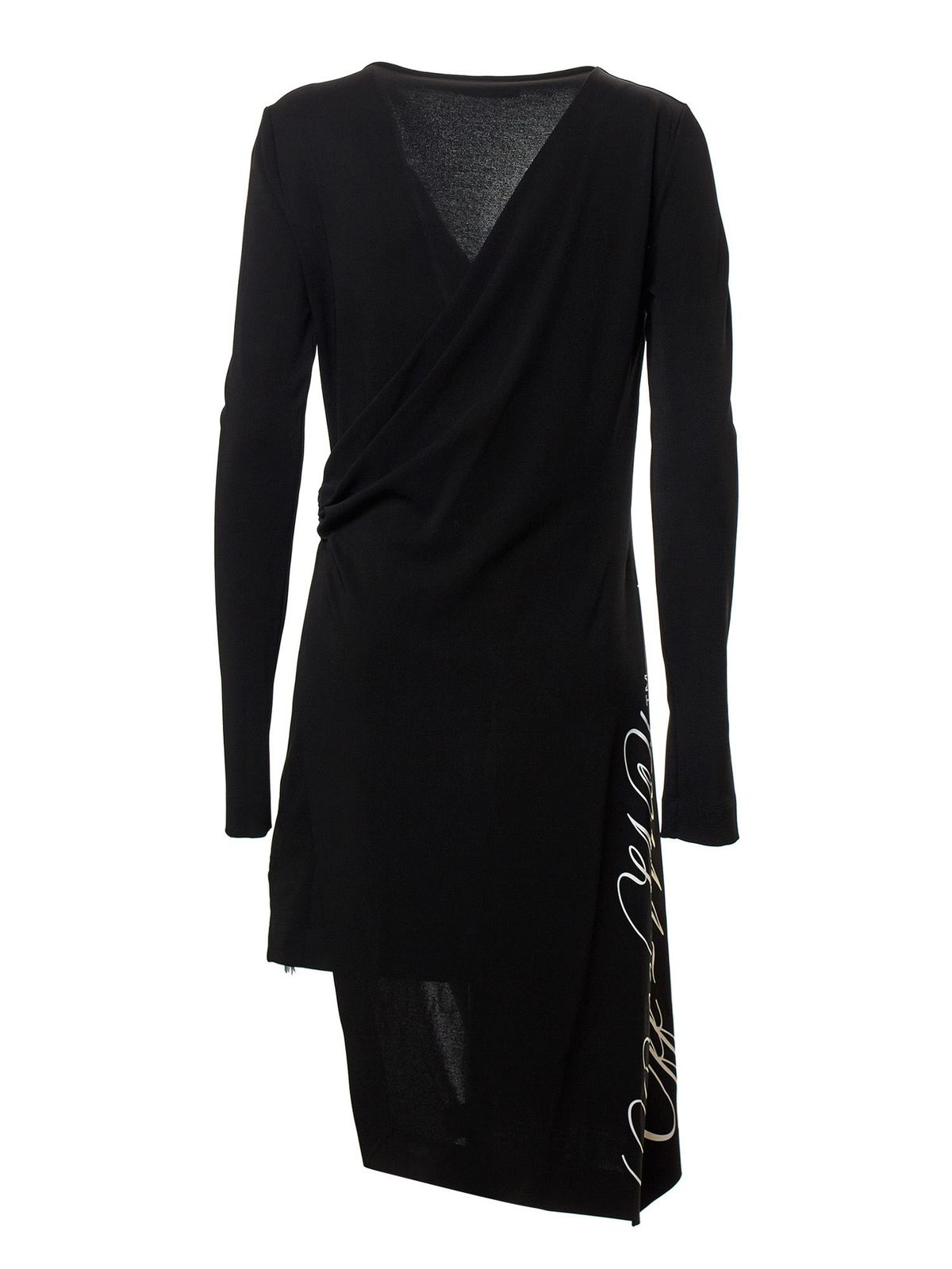 princess polly baby blue dress Off-White Asymmetrical logo dress in black|OWDB296R21FAB0011001