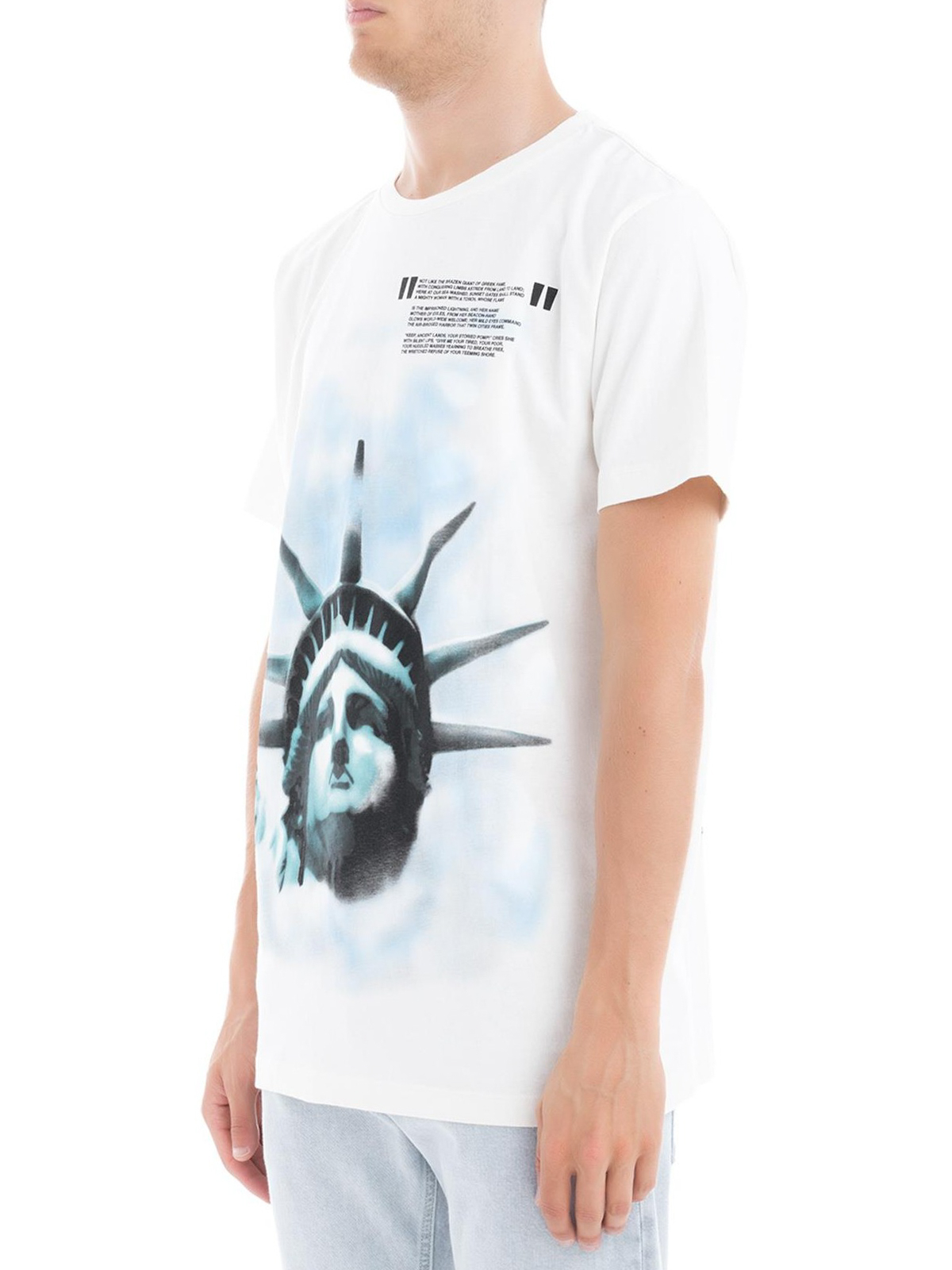 Sprængstoffer tilstrækkelig dynasti T-shirts Off-White - Liberty jersey T-shirt - OMAA027E181850150210