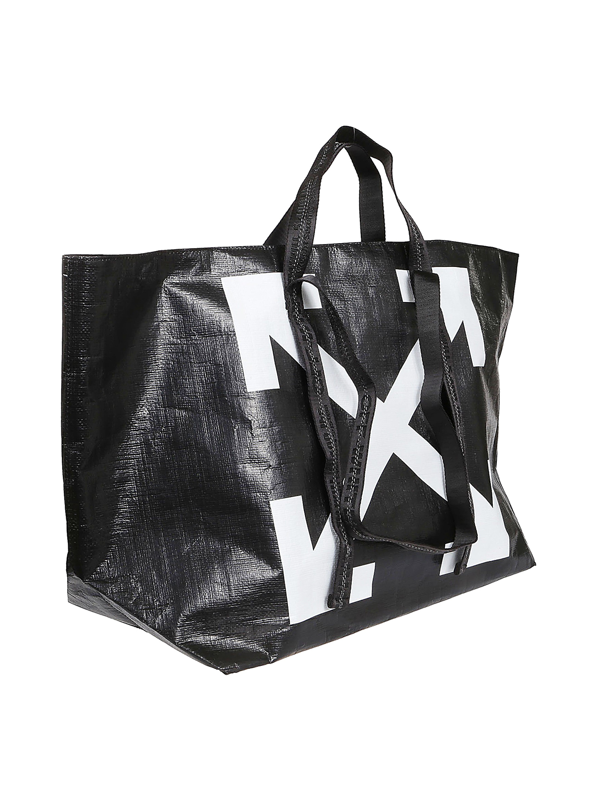 Totes bags Off-White - Arrow black tote bag - OWNA094E19F591101001