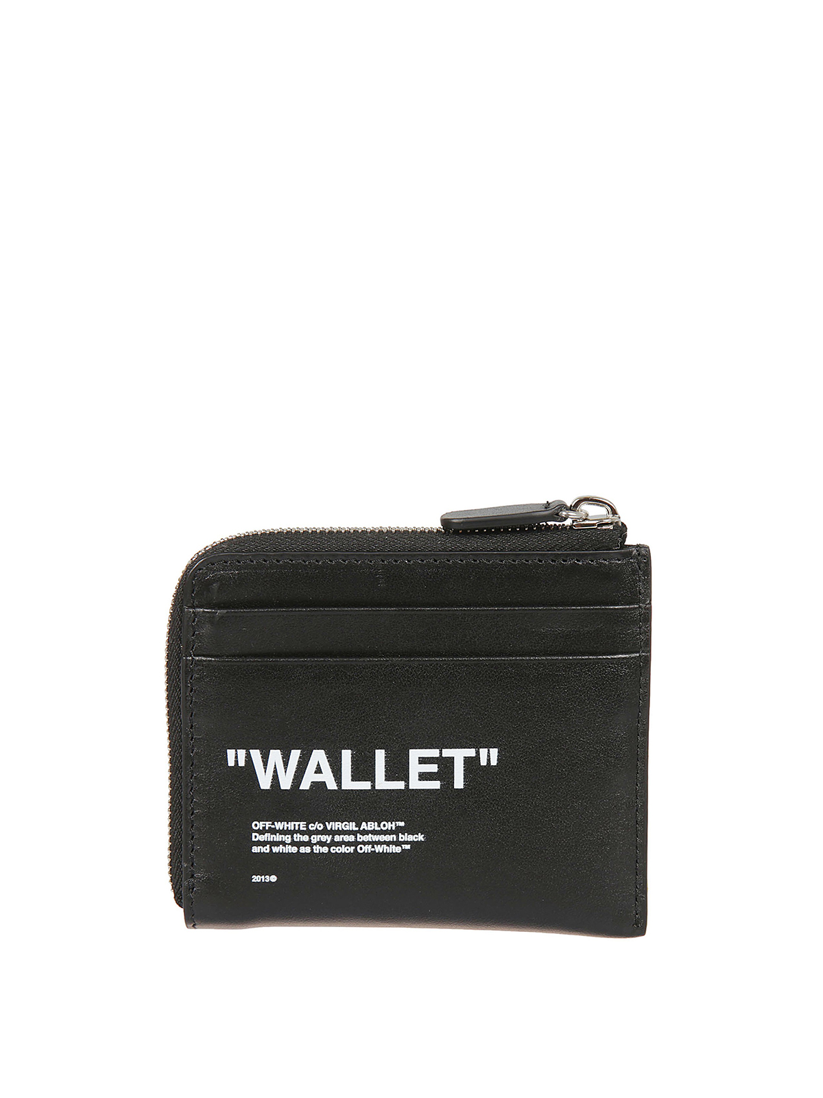 Off-White - Black Leather Block Pouch Quote OWNM045C99LEA001 - buy