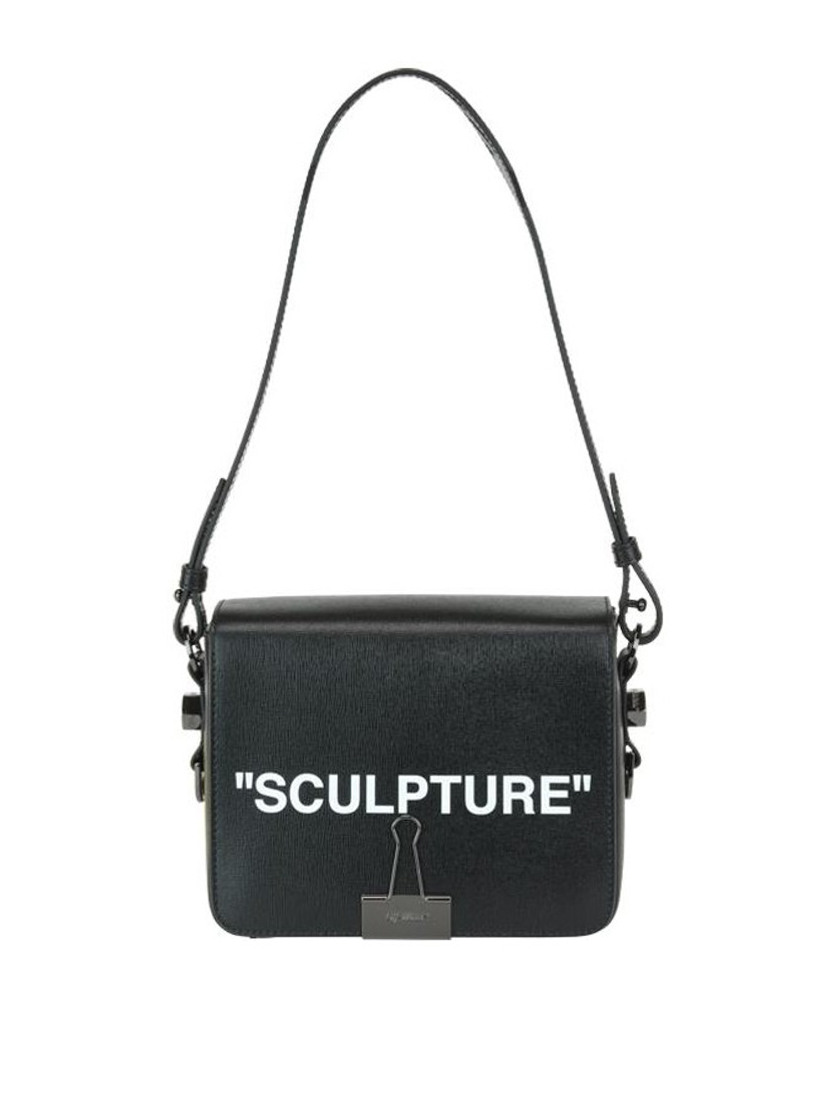 Shoulder bags Off-White - Sculpture black leather squared shoulder bag -  OWNA011E184230721001
