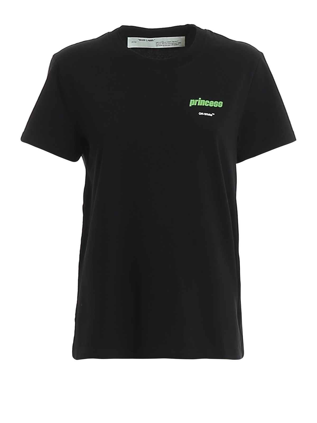 Off-White Princess print black cotton T-shirt|OWAA049R20B071011041