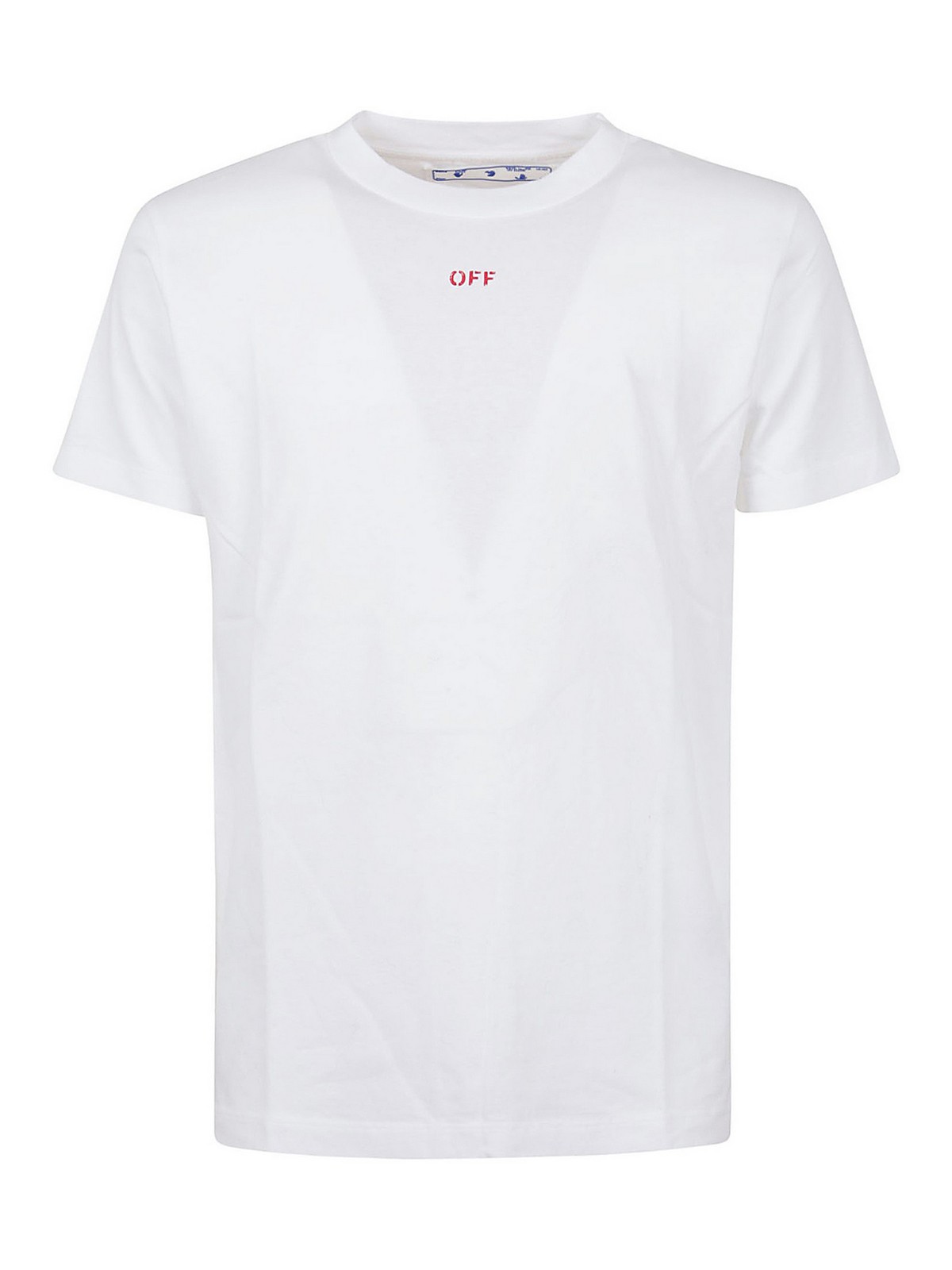 Off-White Camiseta - Stencil - Blanco|OMAA027E20JER0060125