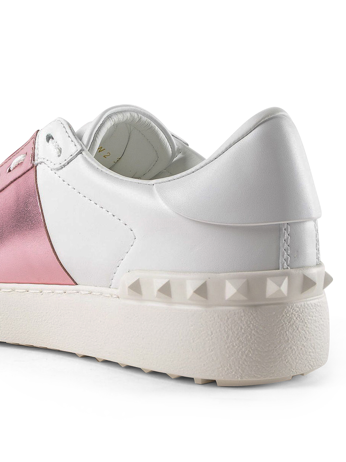Ejendomsret Asien parfume Trainers Valentino Garavani - Open white sneakers with pink metallic band -  QW2S0781FLRFG7