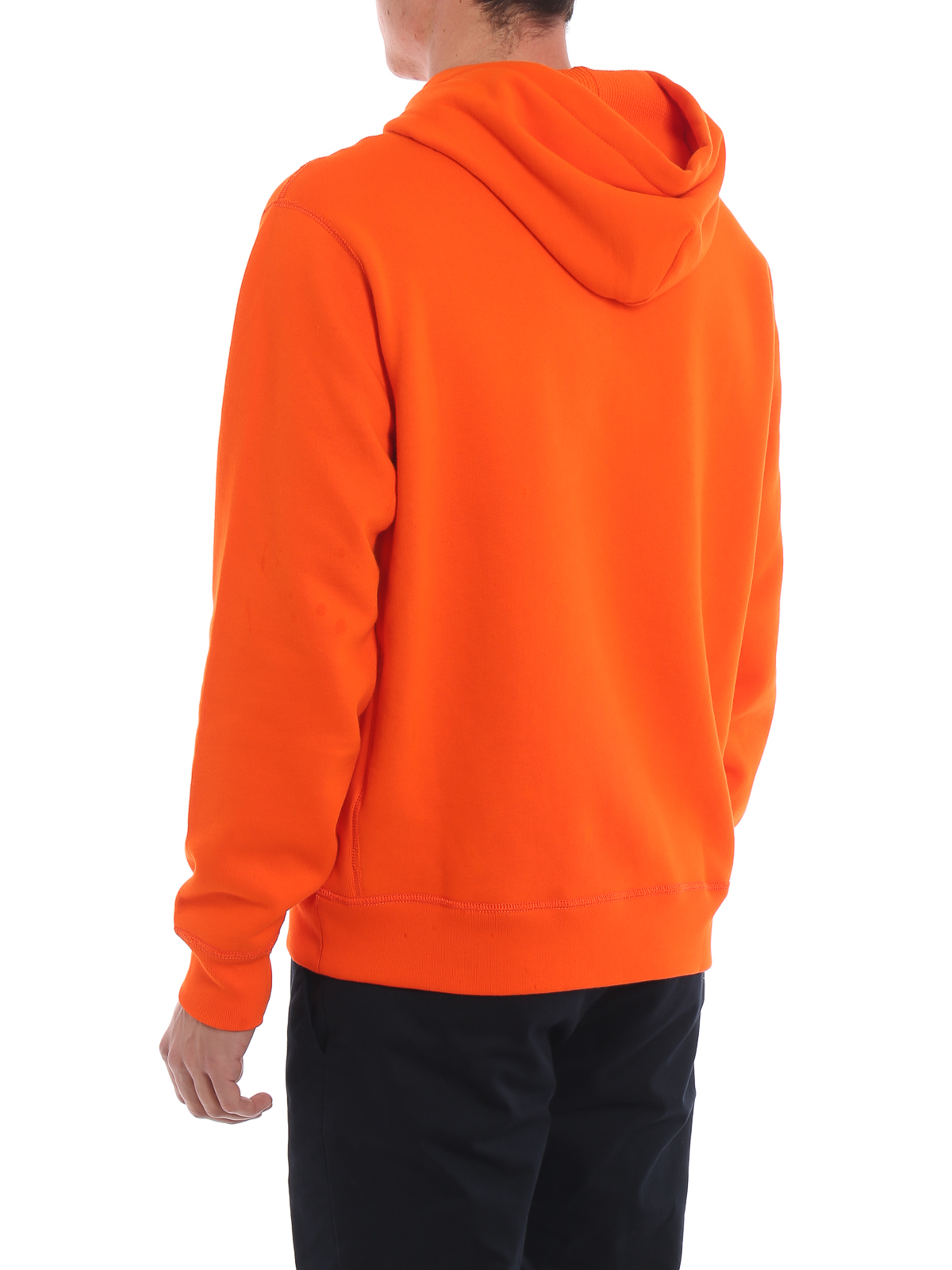 Sweat à capuche pour homme Ralph Lauren orange en coton