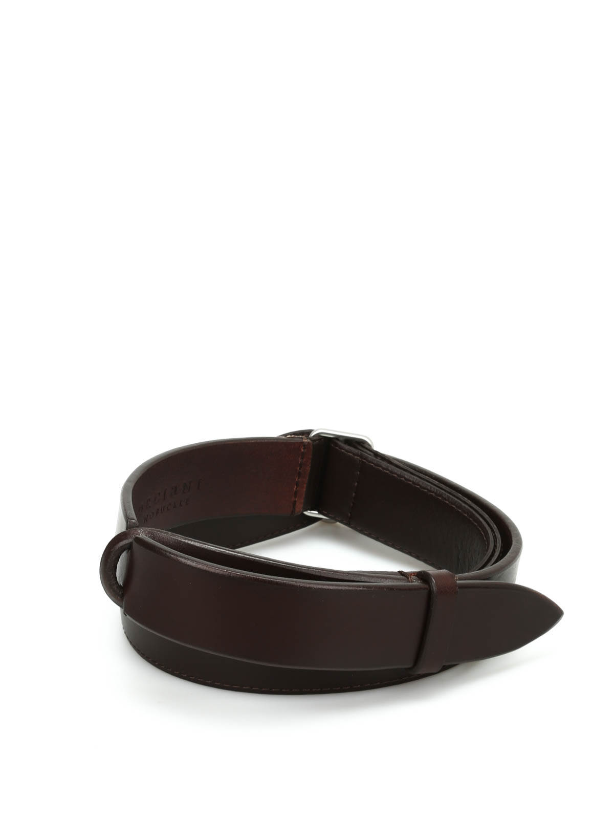Orciani Bull Nobuckle leather belt - メンズ | NB004BULLTMORO Orciani Bull Nobuckle leather belt - メンズ | NB004BULLTMORO