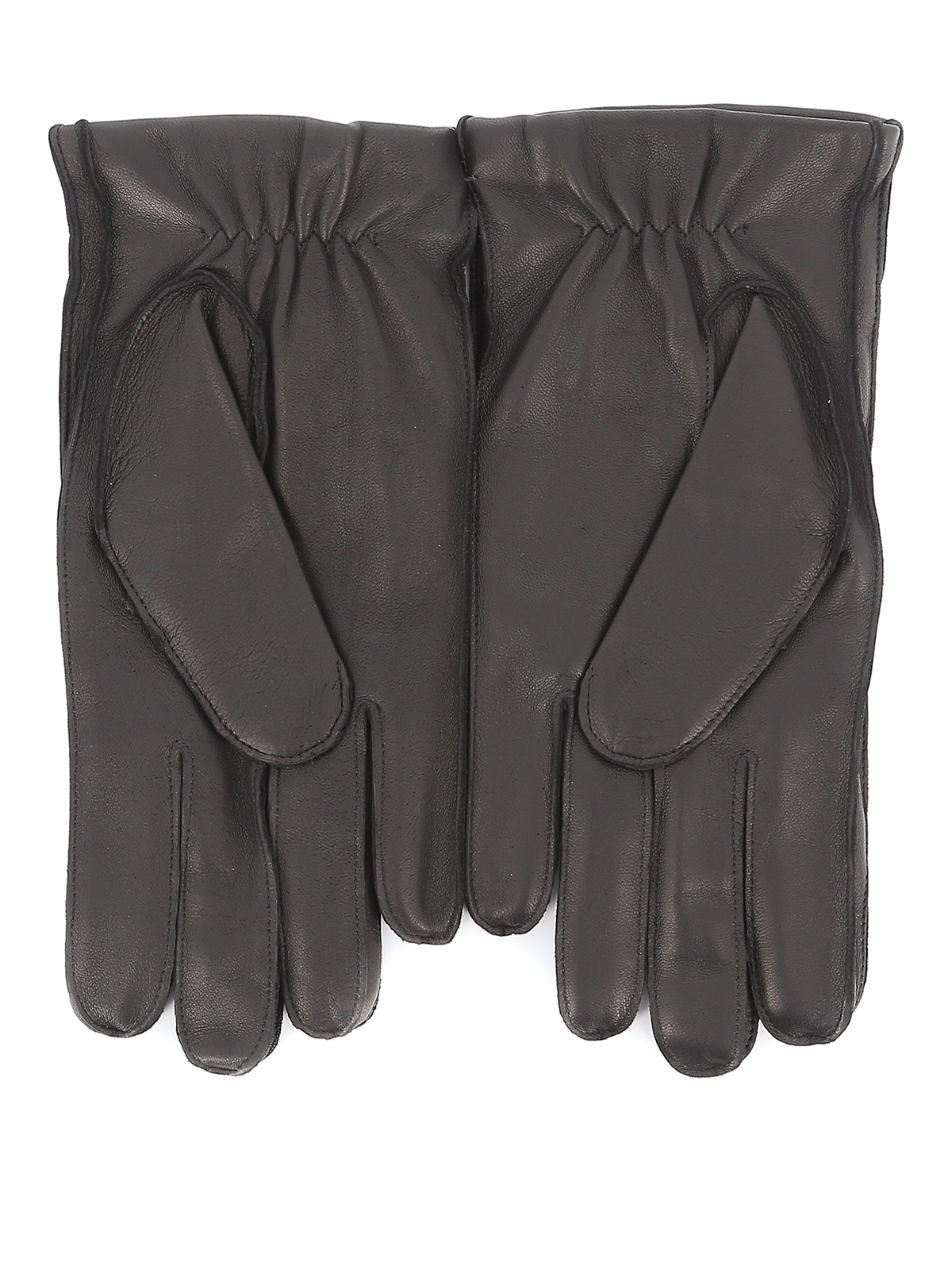 Shop Orciani Nappa Flake Black Gloves