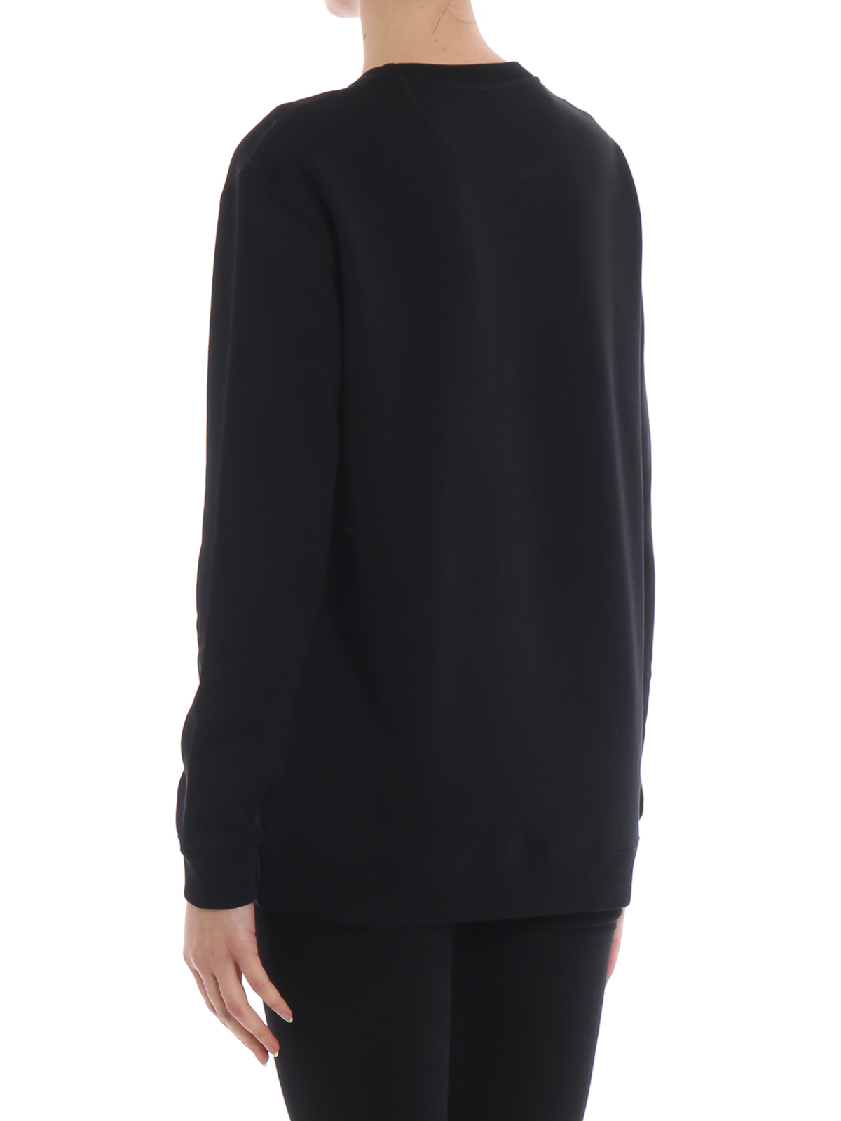 Valentino Garavani Oversized V logo print black sweatshirt