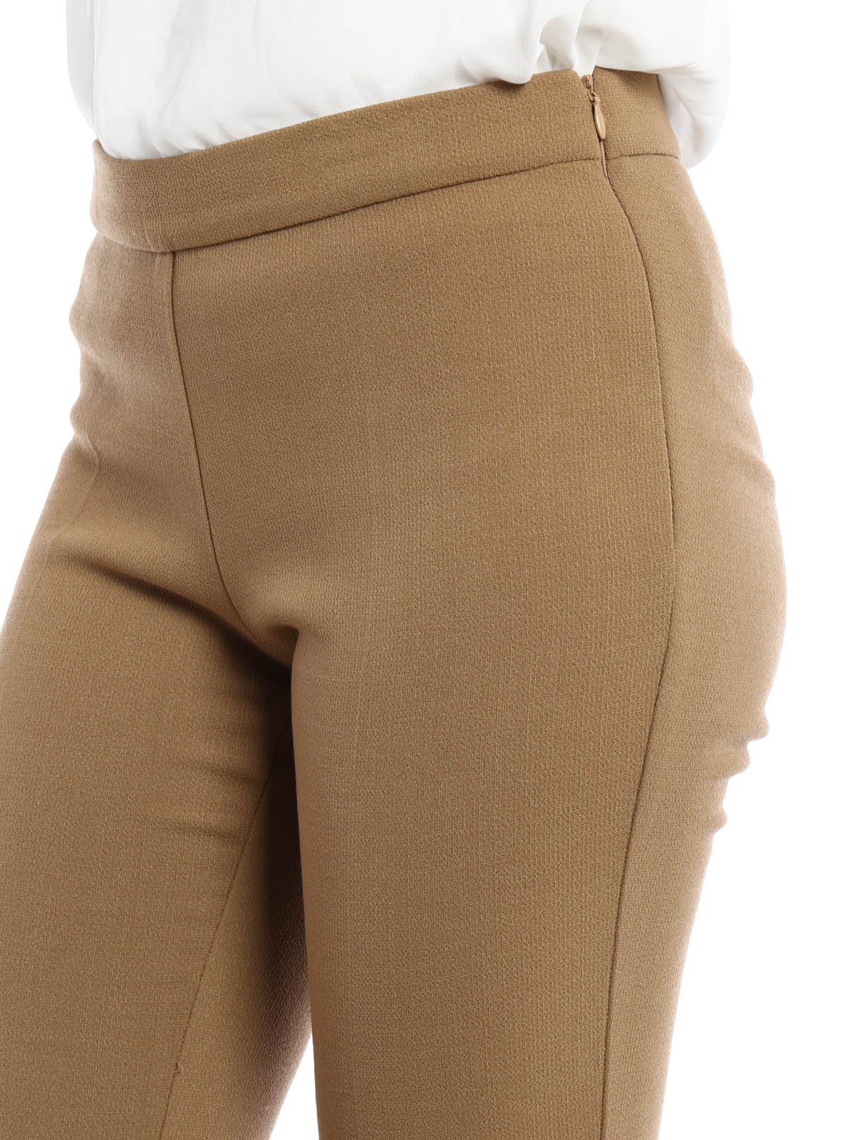 REISS STONE COLOR STRAIGHT LEG CREPE TROUSERS  Lady Selection Inc