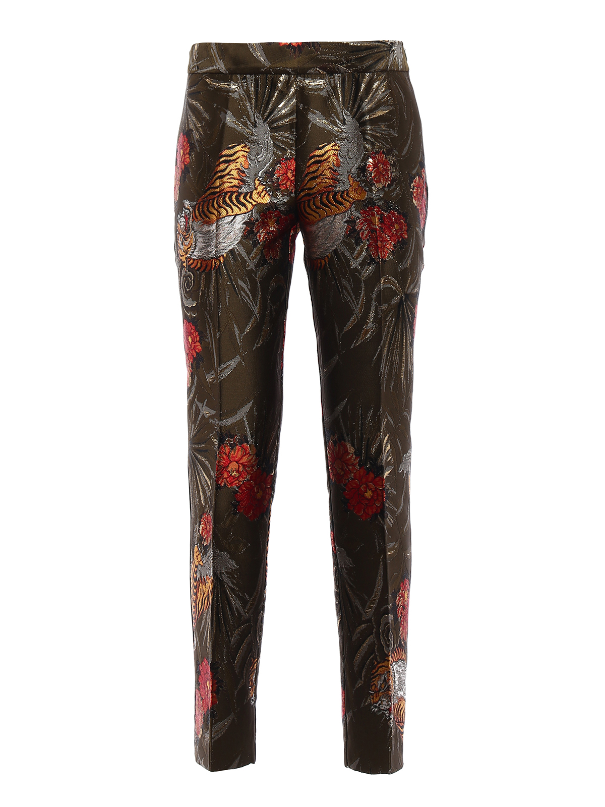 Womens Tailored Floral Jacquard Tapered Trouser  Boohoo UK