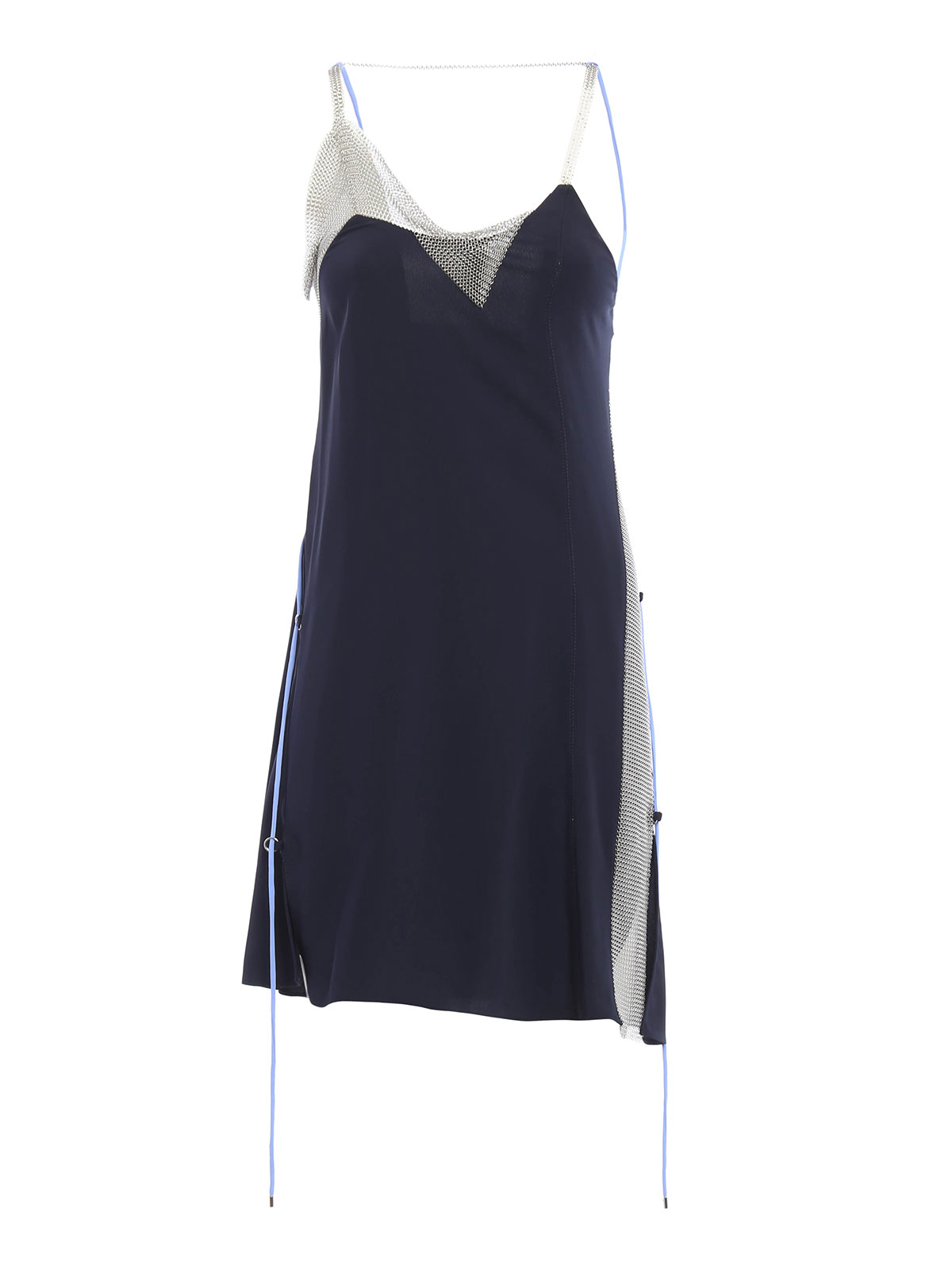 Rabanne Chainmail detailed mini dress - Blue|16ACR0005CM0001410