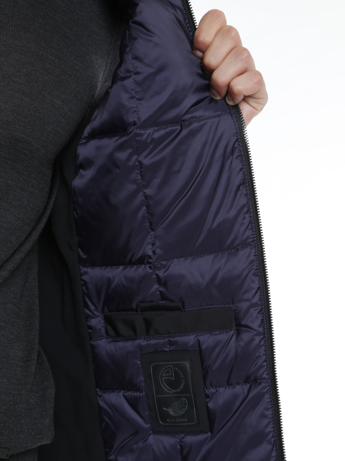 Armani Collezioni Padded vest - Dark Blue - Men|SCJ35WSCW22922