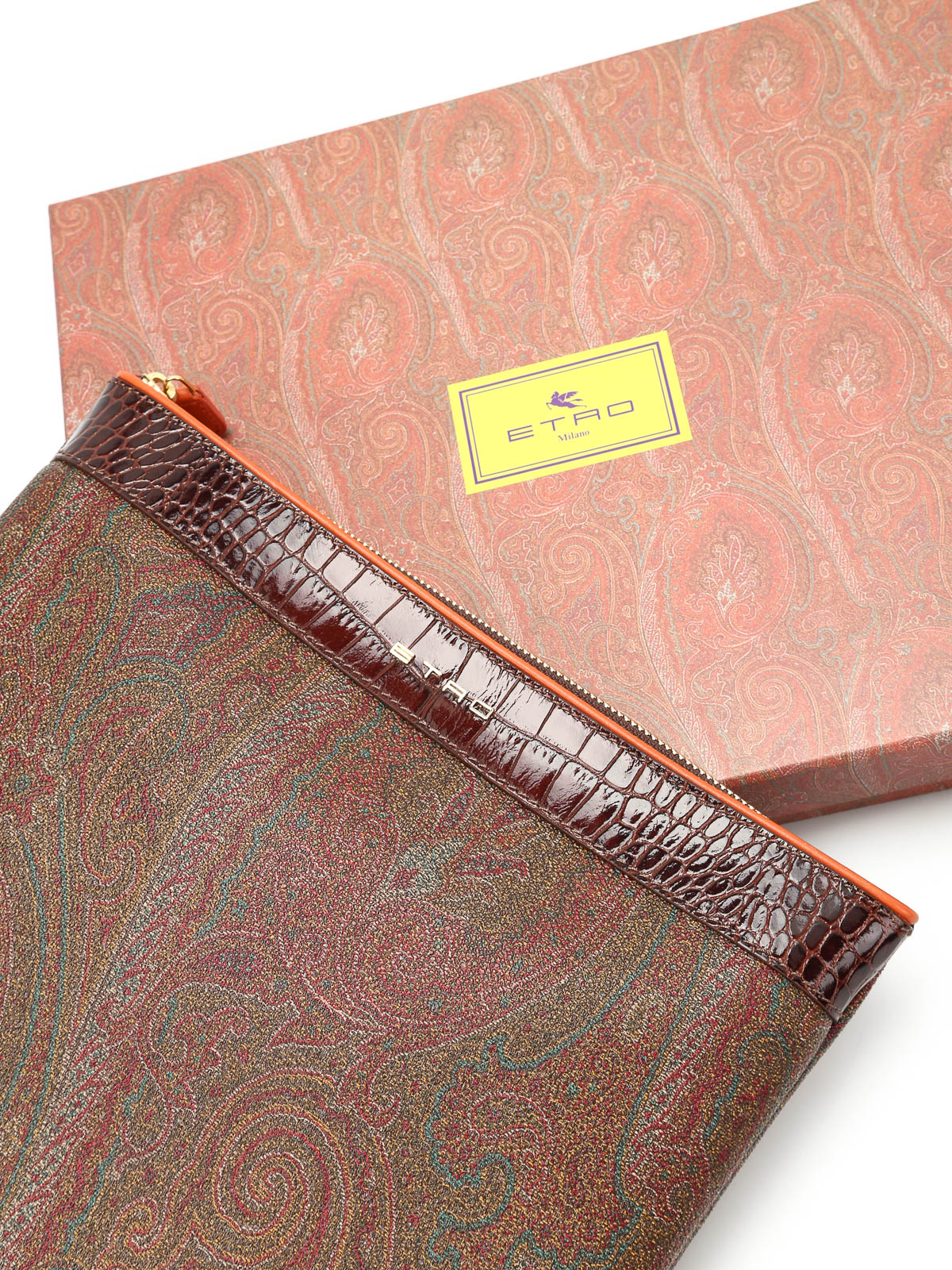【関税&送料込】Etro Paisley Jacquard Clutch ETRO Etro Paisley Jacquard Clutch Bag - Handbags - Save