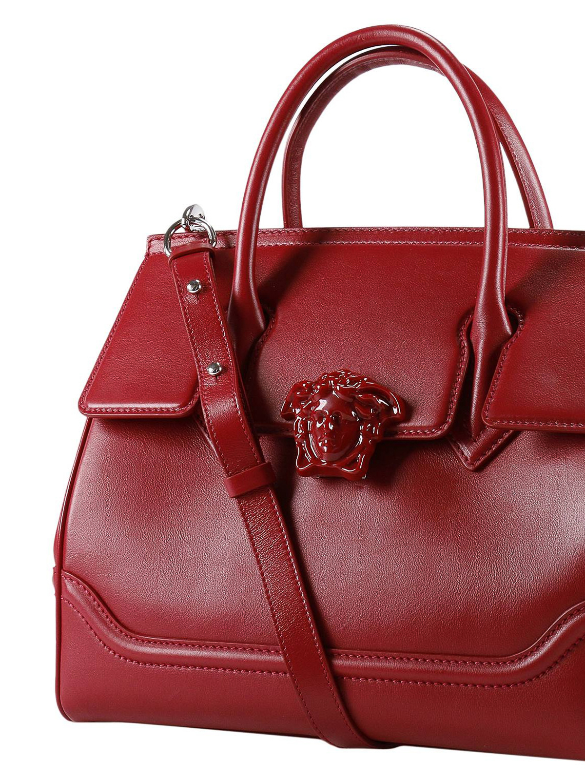 Versace Mini Palazzo Empire Shoulder Bag in Red